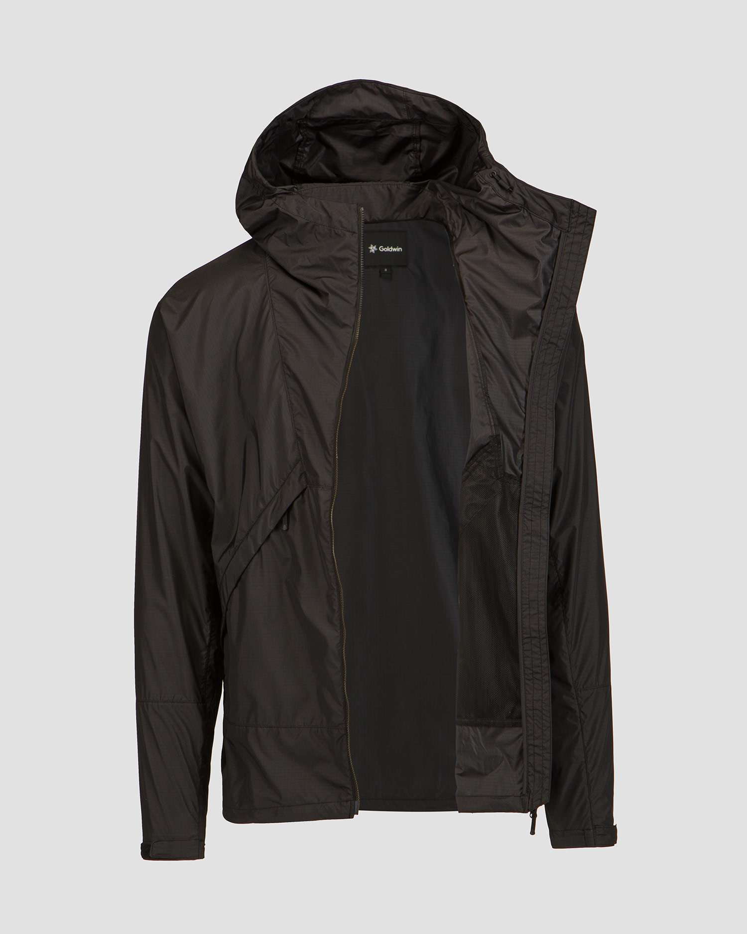 Veste noire pour hommes Goldwin Rip-stop Light Jacket