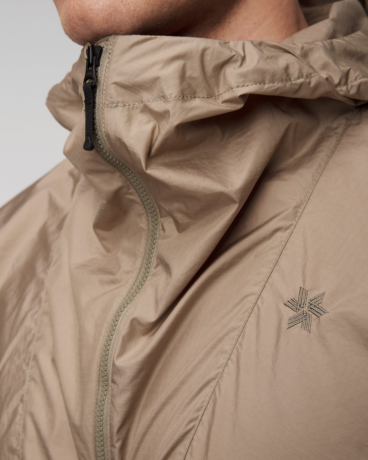 Veste beige pour hommes Goldwin Rip-stop Light Jacket