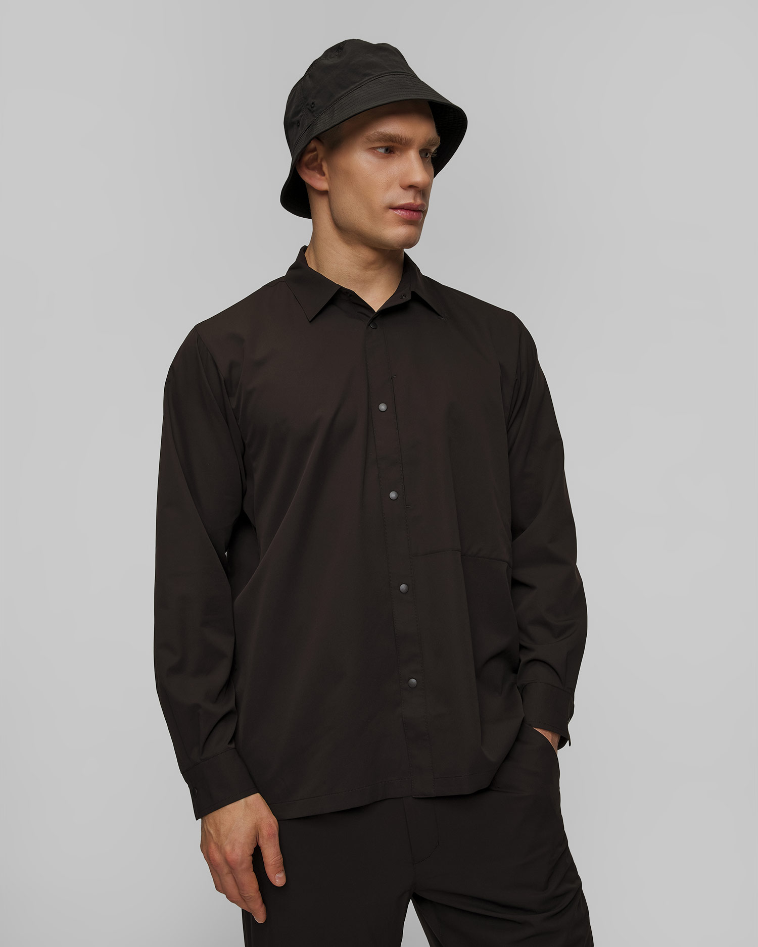 Chemise noire pour hommes Goldwin All Direction Light Hike Shirt