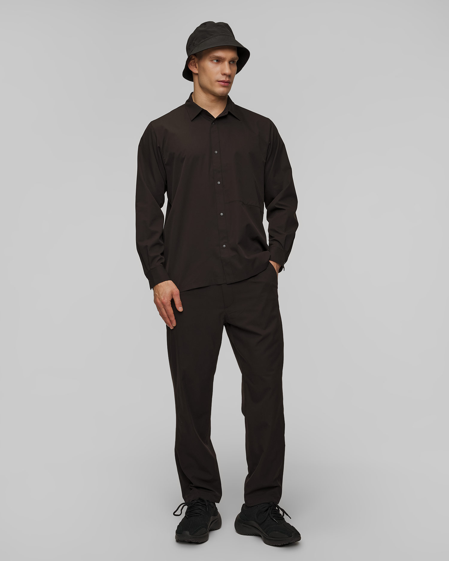 Chemise noire pour hommes Goldwin All Direction Light Hike Shirt
