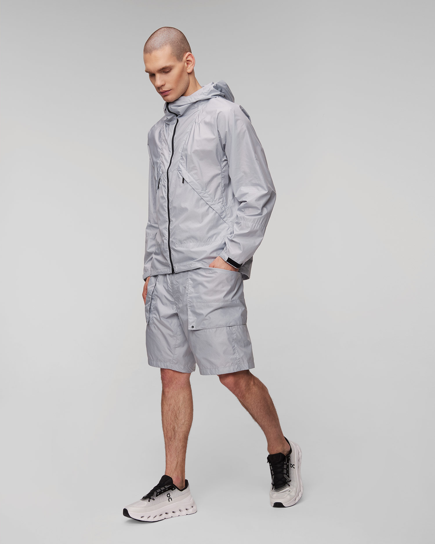 Short gris pour hommes Goldwin Rip-stop Light Cargo Shorts
