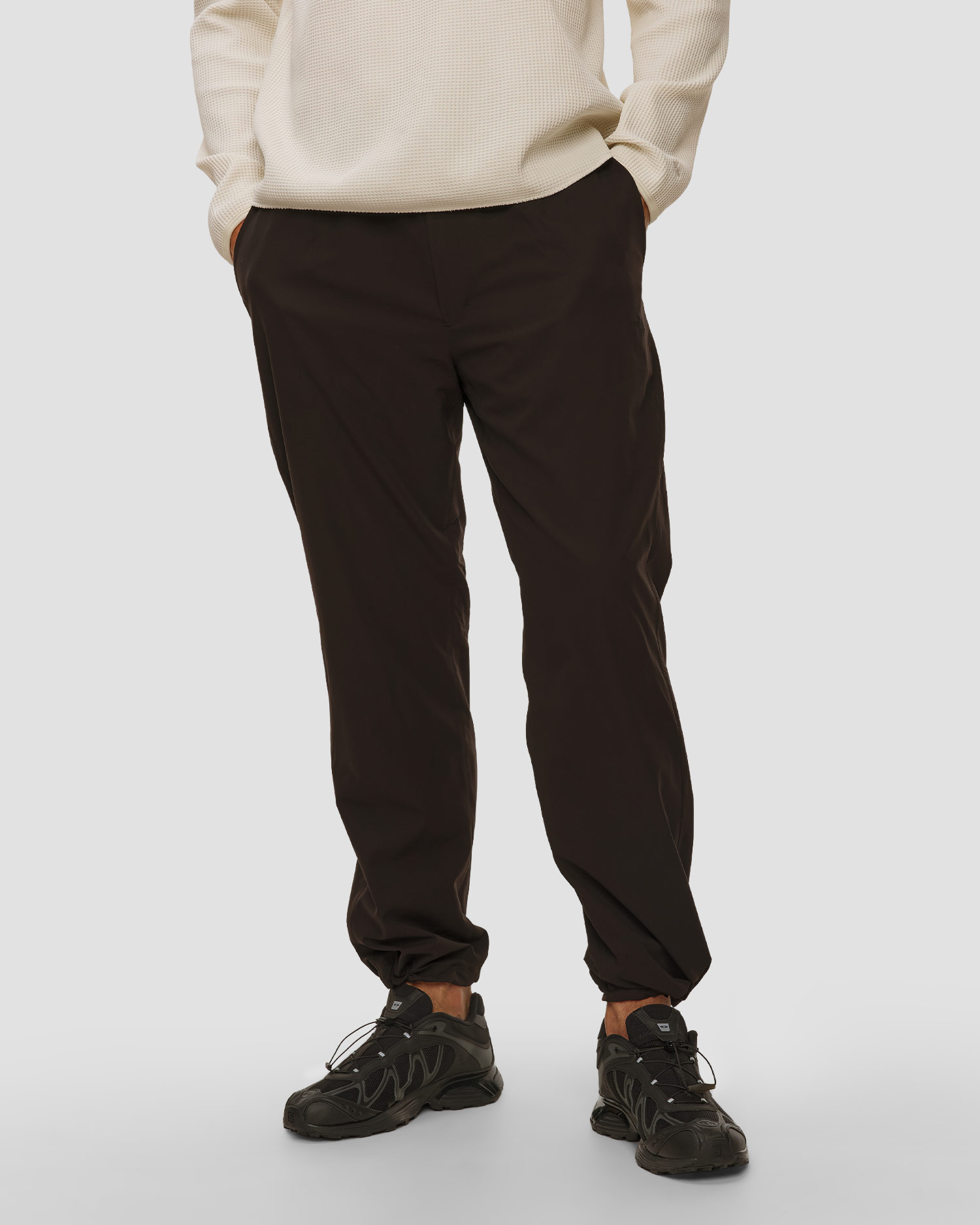Pantaloni pentru bărbați Goldwin All Direction Warm Narrow Hike Pants negri