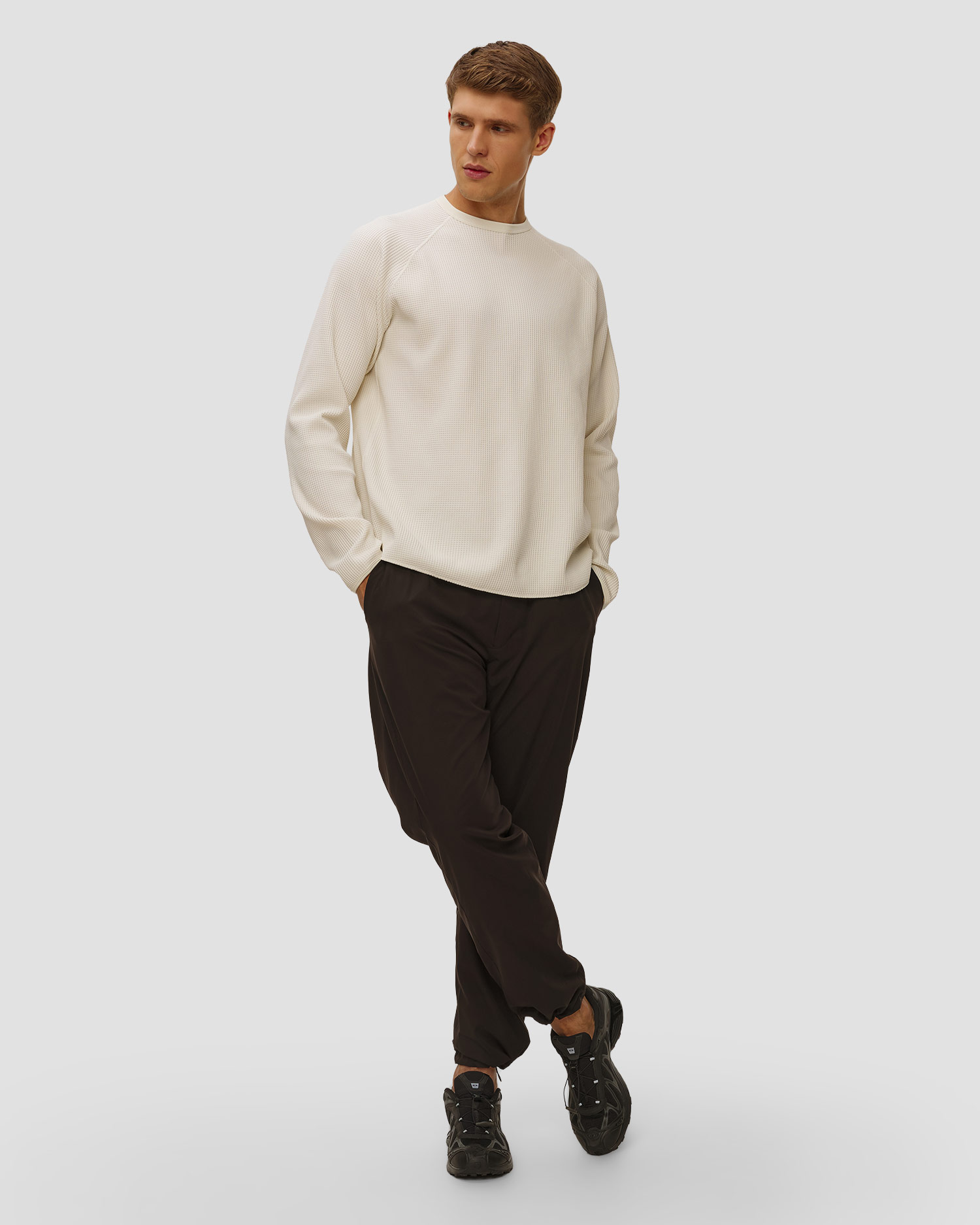 Pantaloni pentru bărbați Goldwin All Direction Warm Narrow Hike Pants negri
