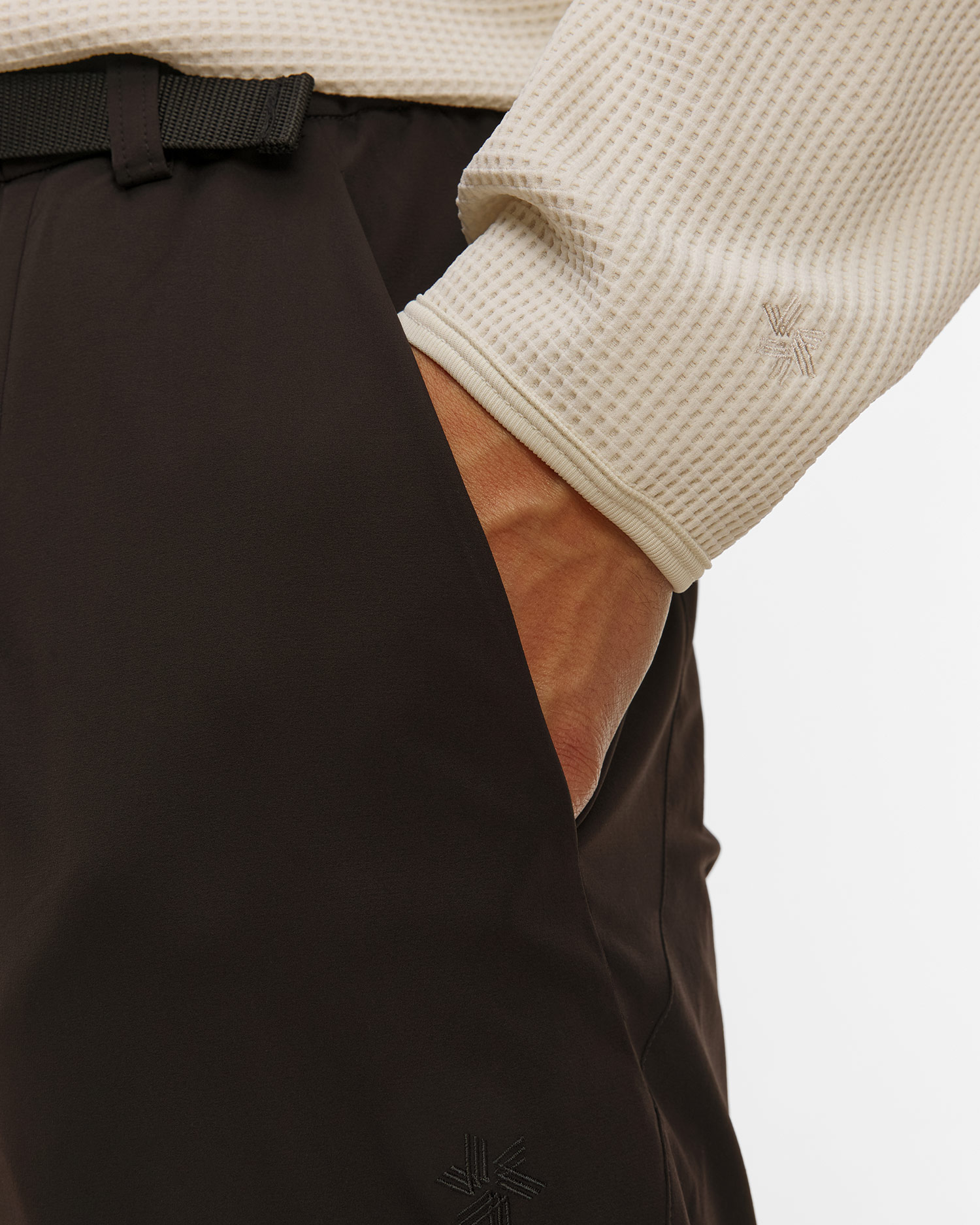 Pantaloni pentru bărbați Goldwin All Direction Warm Narrow Hike Pants negri