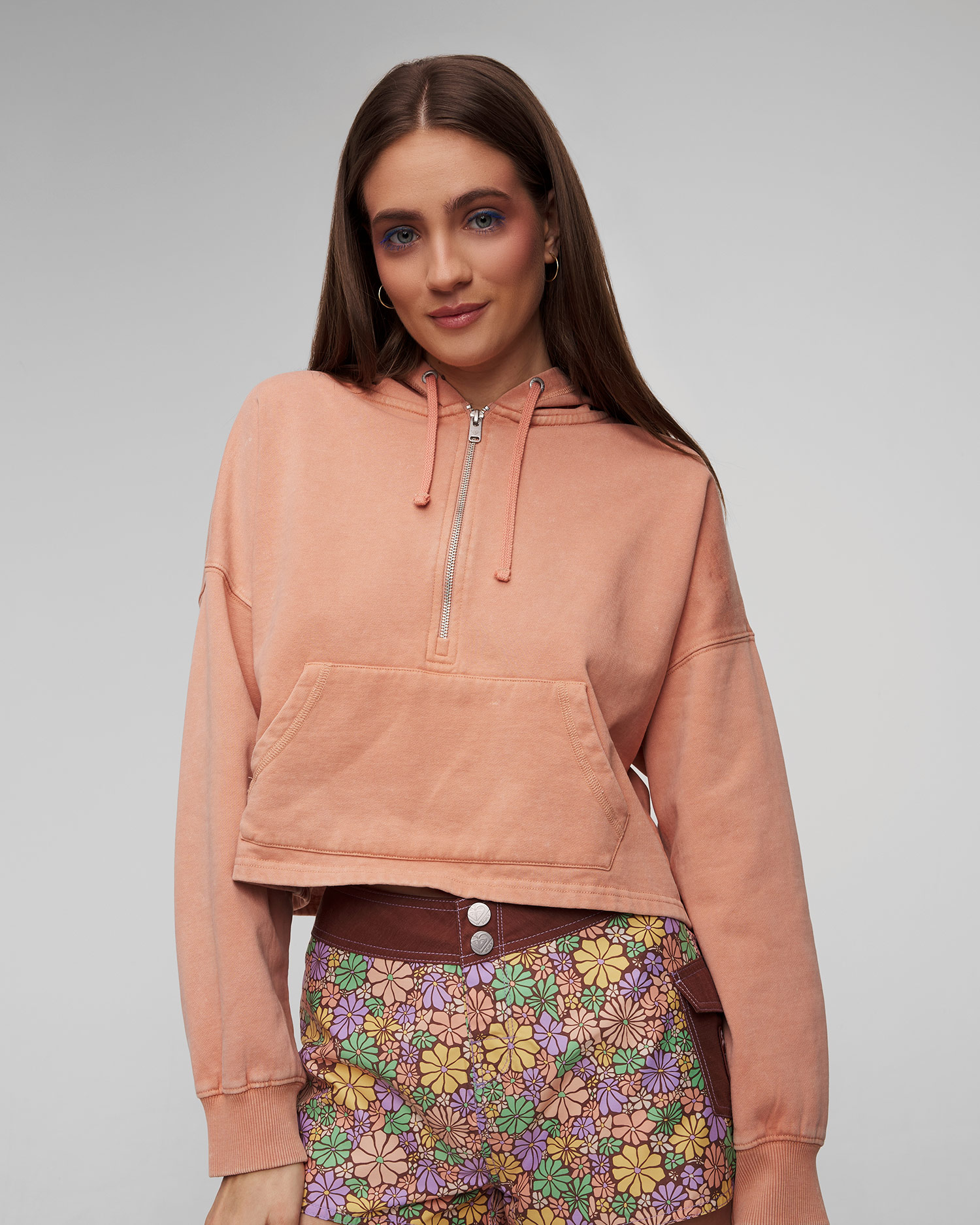 Sweat-shirt pour femmes Roxy Drakes Cove, Couleur: Beżowy,Pomarańczowy