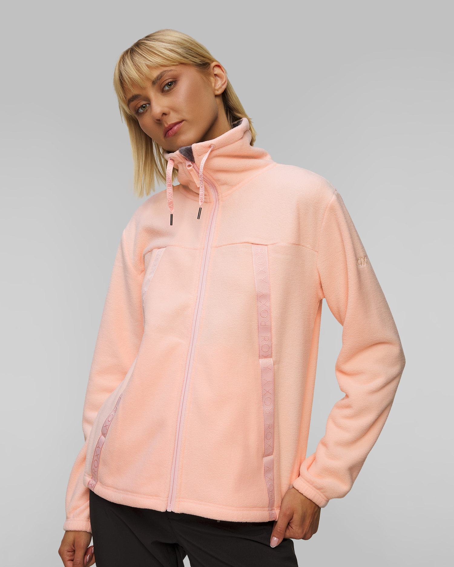 Bluză descheiată din fleece Roxy Fleeting Snow