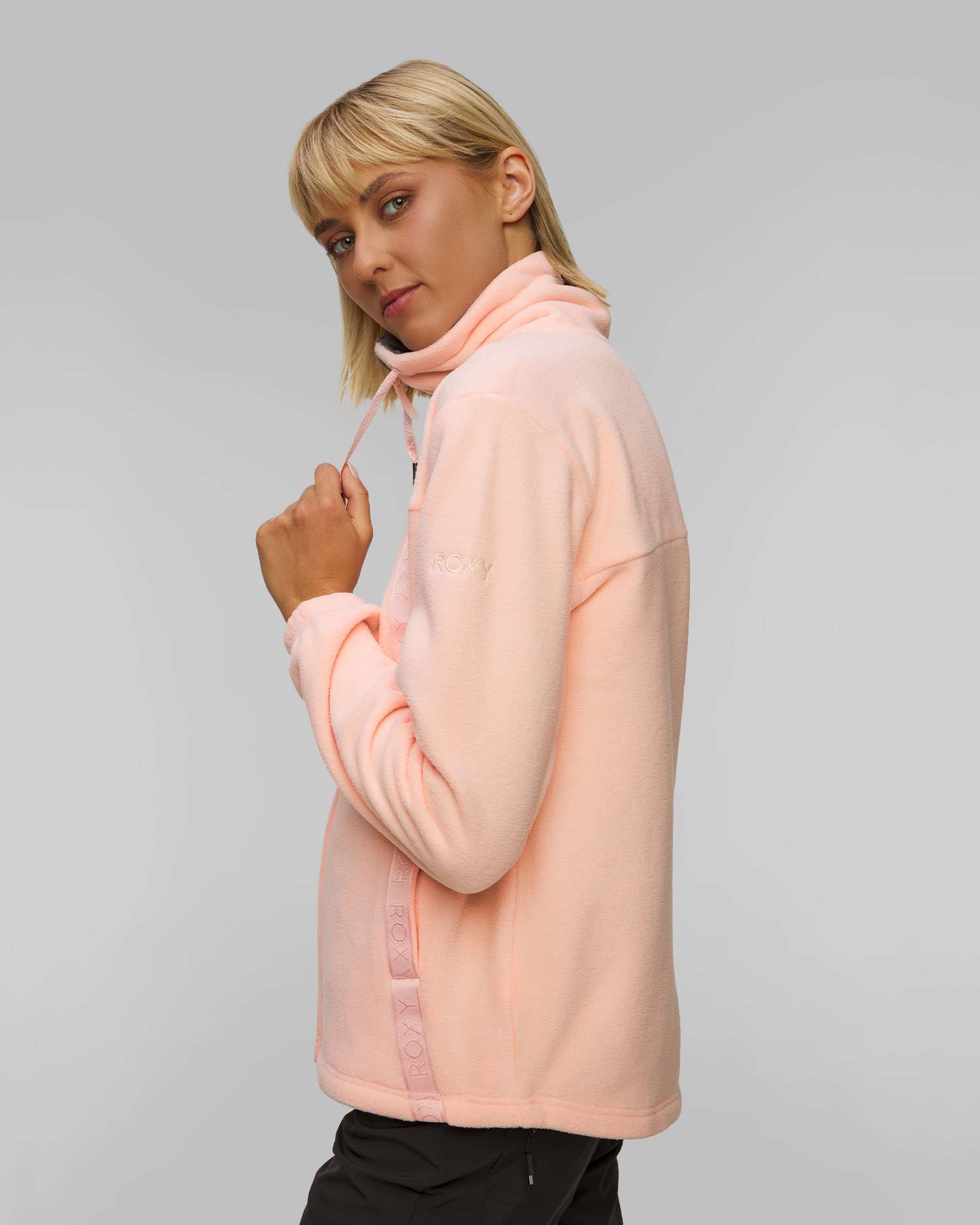 Bluză descheiată din fleece Roxy Fleeting Snow