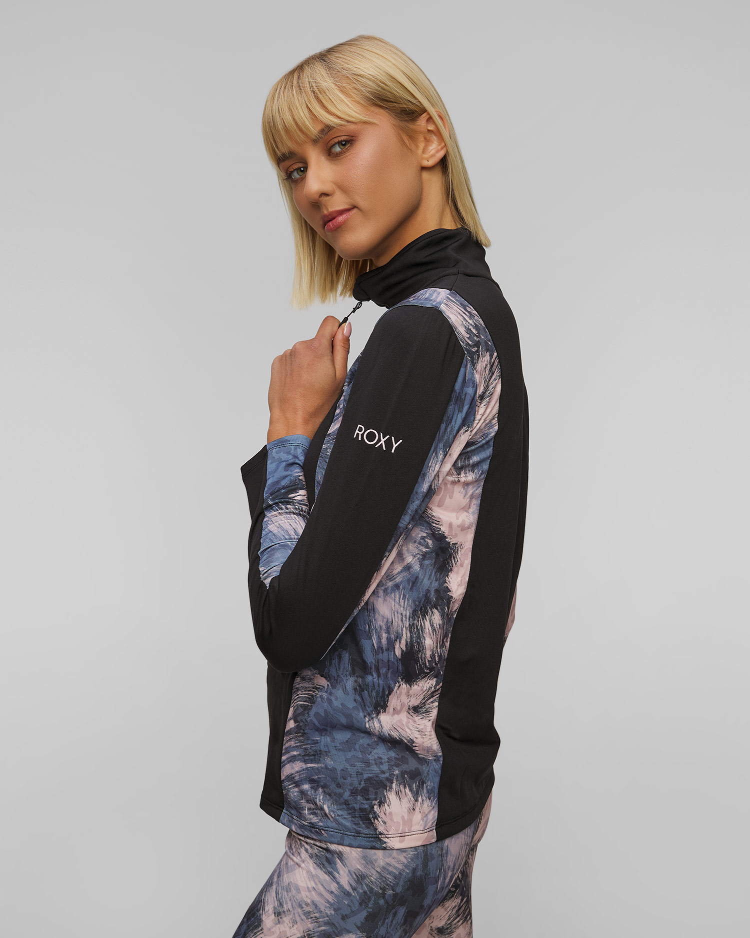 Pulover cu guler înalt de schi cu fermoar Roxy Daybreak