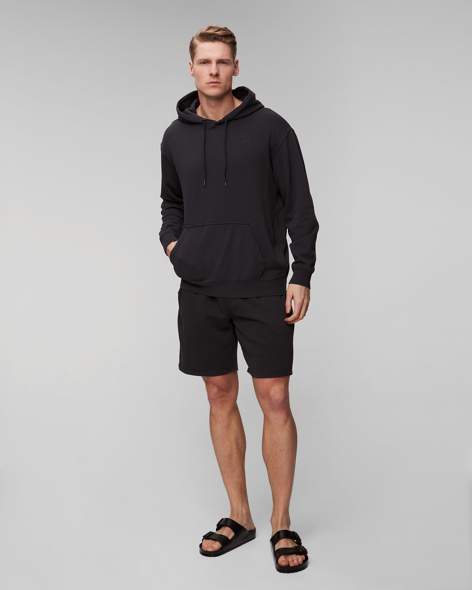 Pánska čierna mikina Quiksilver Salt Water Hoodie