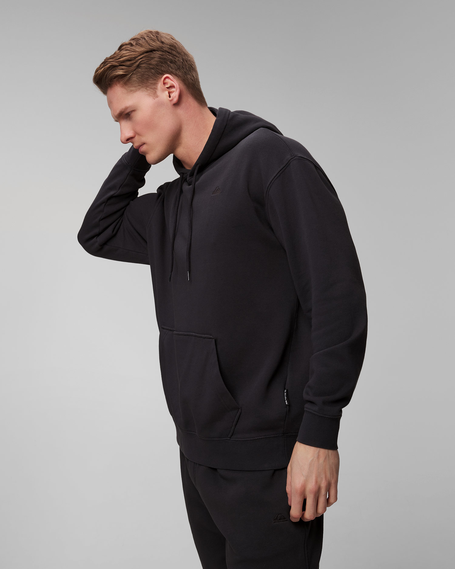 Pánska čierna mikina Quiksilver Salt Water Hoodie