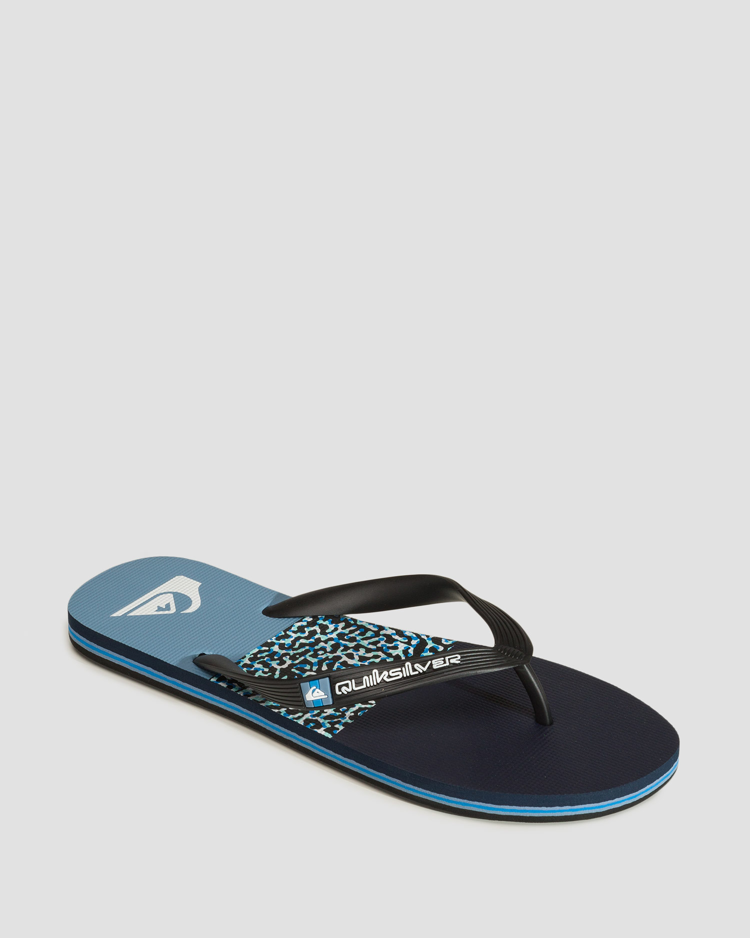 Pánske tmavomodré šľapky Quiksilver Molokai Stripe