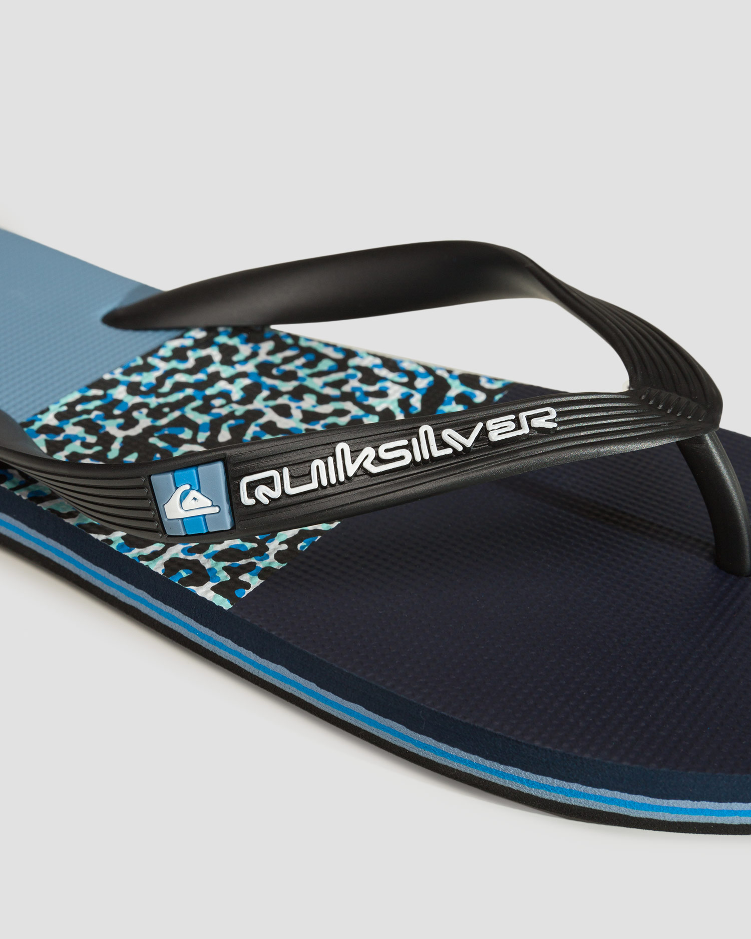 Pánske tmavomodré šľapky Quiksilver Molokai Stripe