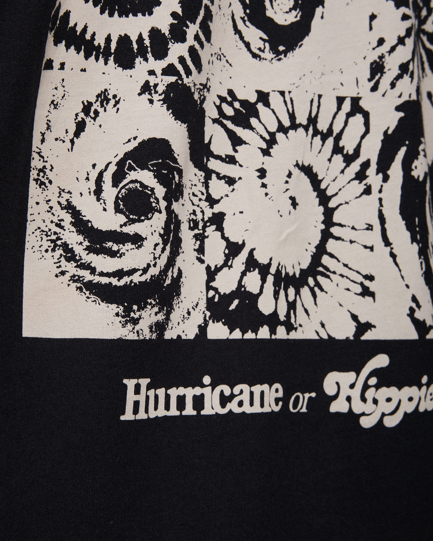Pánske čierne tričko Quiksilver Hurricane alebo Hippie Moe