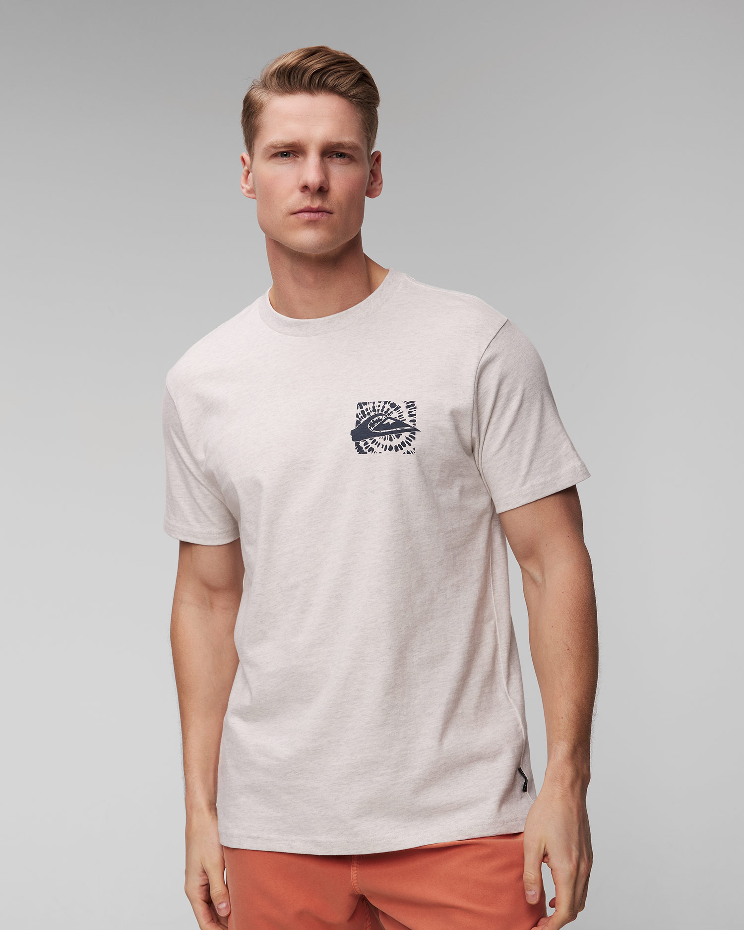 Pánske biele tričko Quiksilver Hurricane alebo Hippie Moe