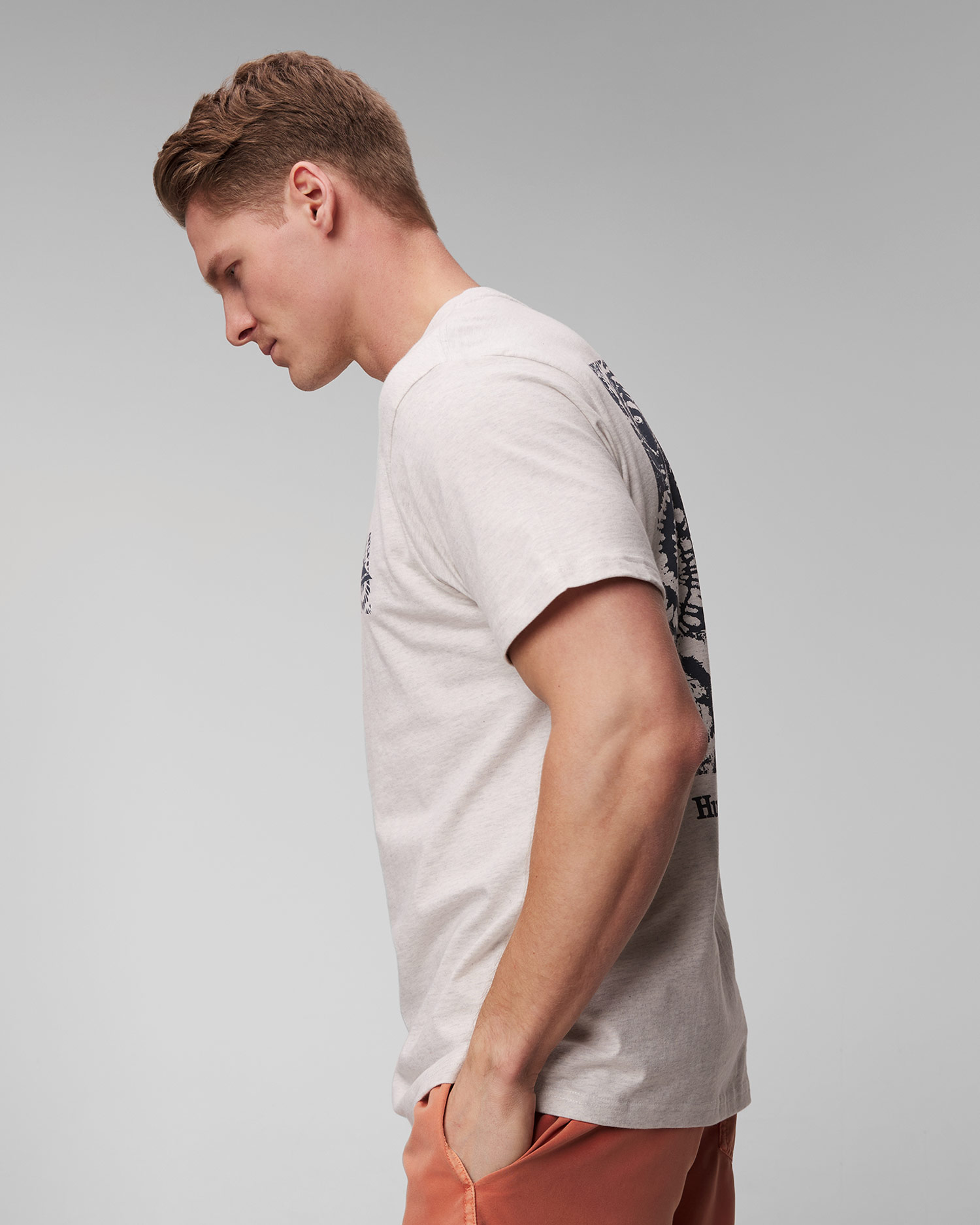 Pánske biele tričko Quiksilver Hurricane alebo Hippie Moe