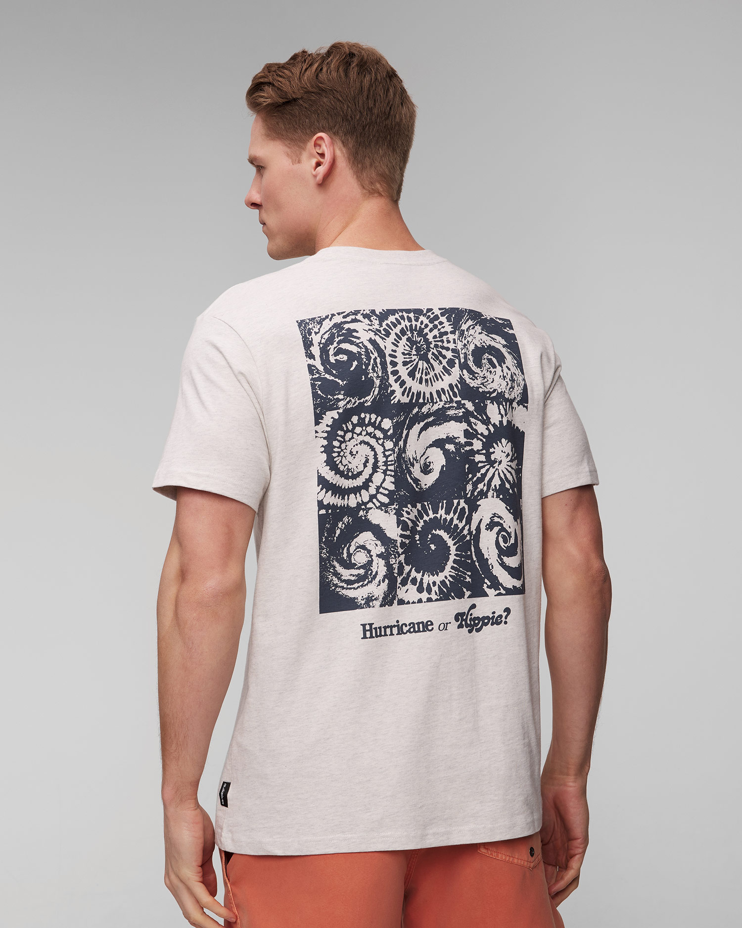 Pánske biele tričko Quiksilver Hurricane alebo Hippie Moe