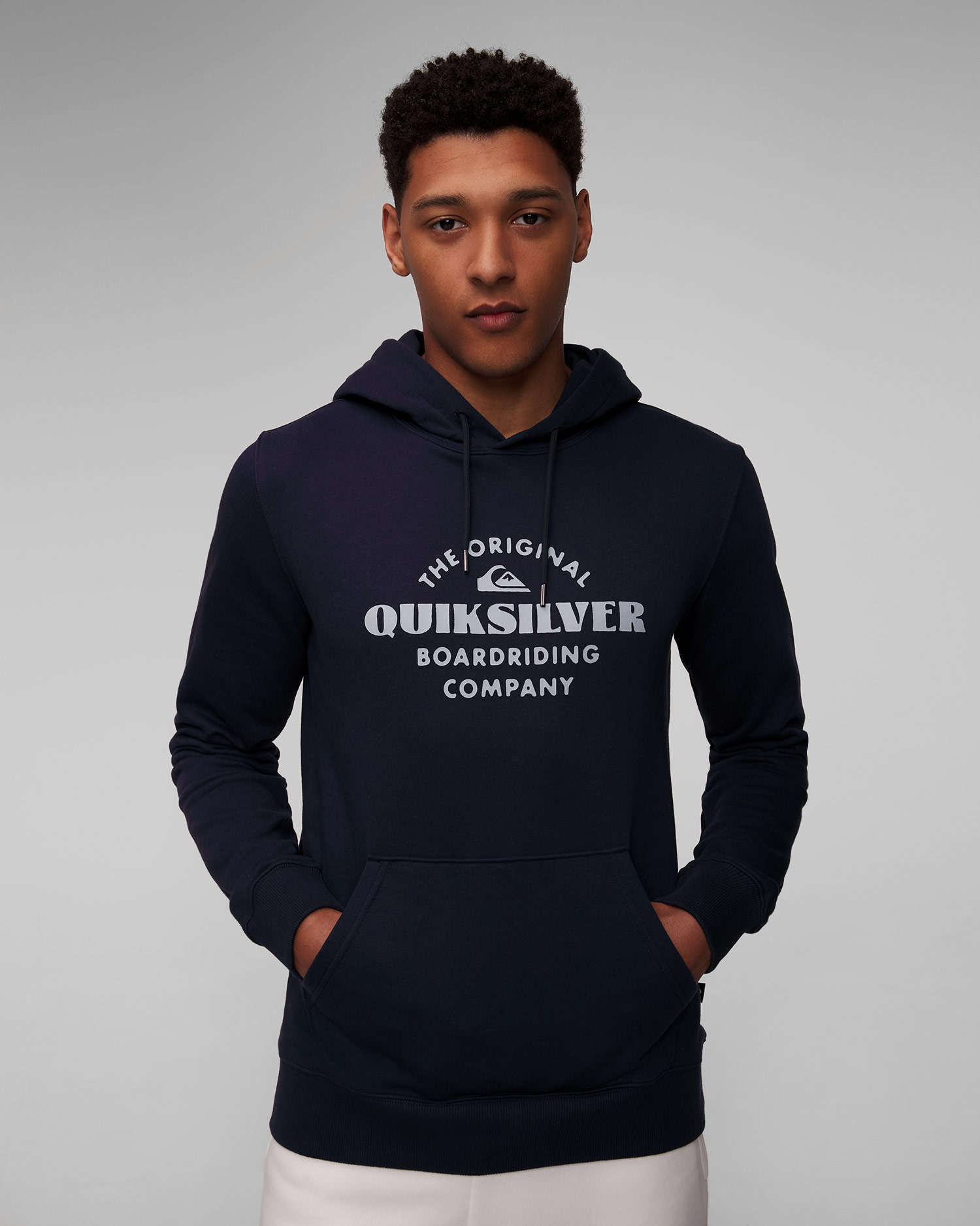Pánska tmavomodrá mikina Quiksilver Tradesmith Hoodie