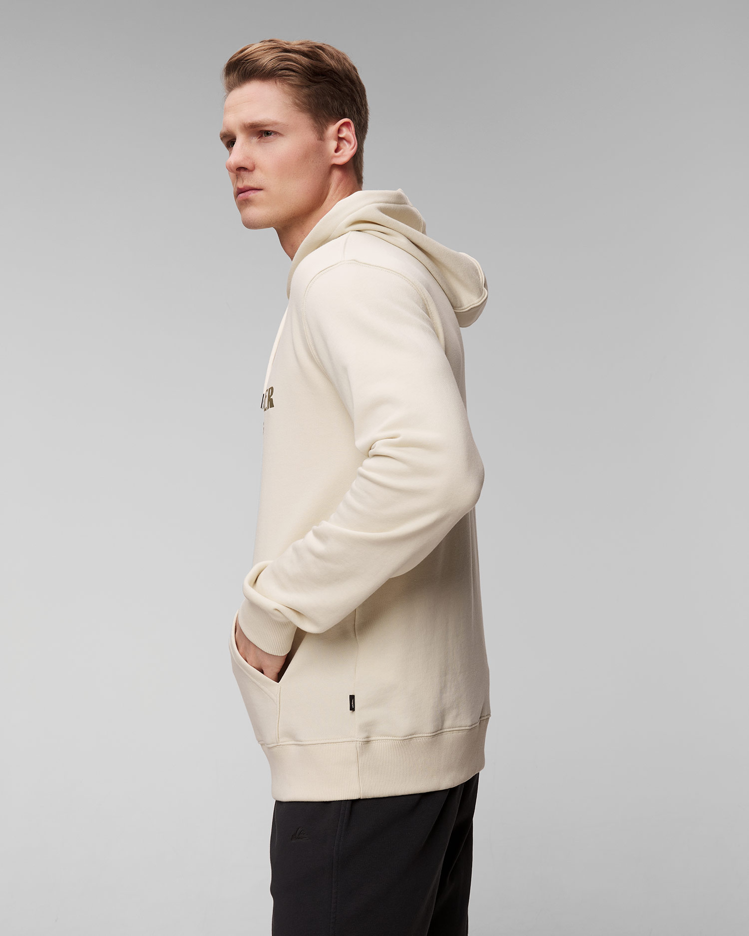 Pánska béžová mikina Quiksilver Tradesmith Hoodie