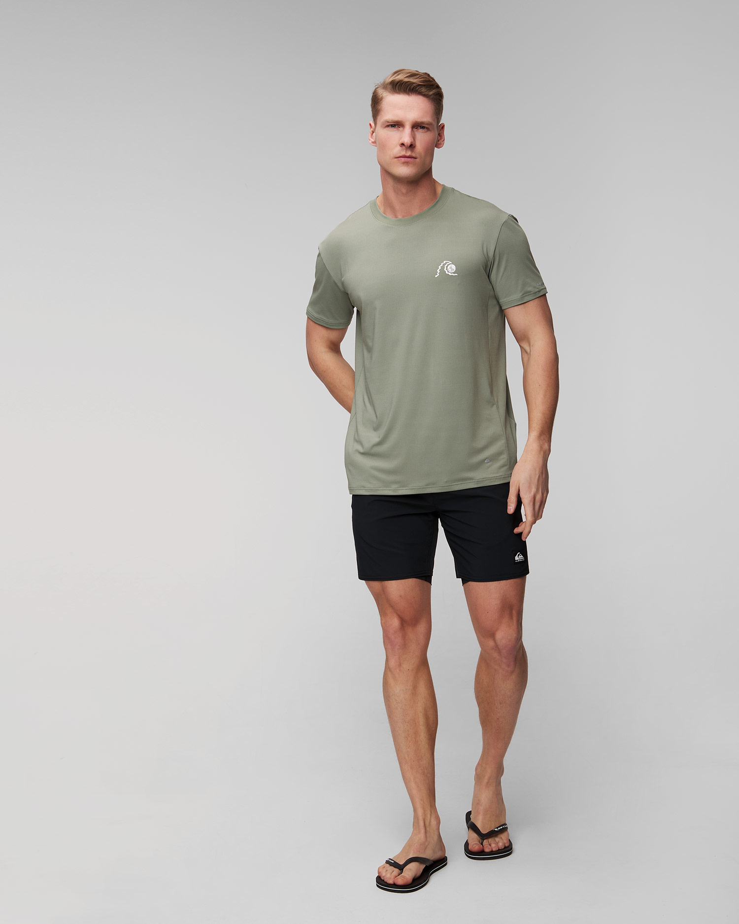 Pánske zelené tričko Quiksilver Lap Time SS Tee