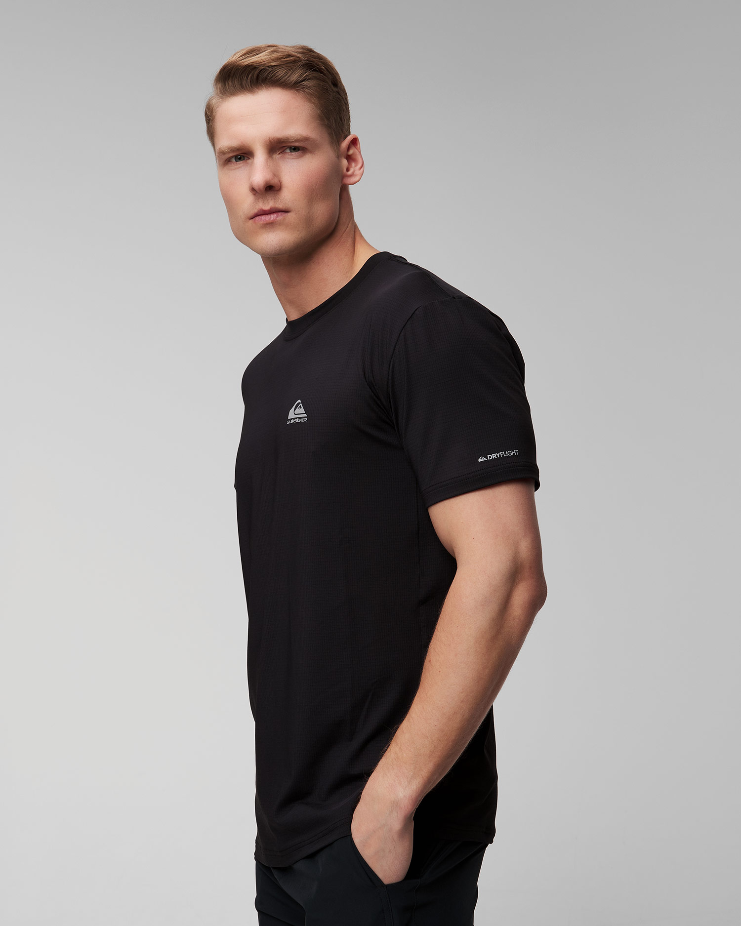 Pánske čierne tričko Quiksilver Lap Time SS Tee