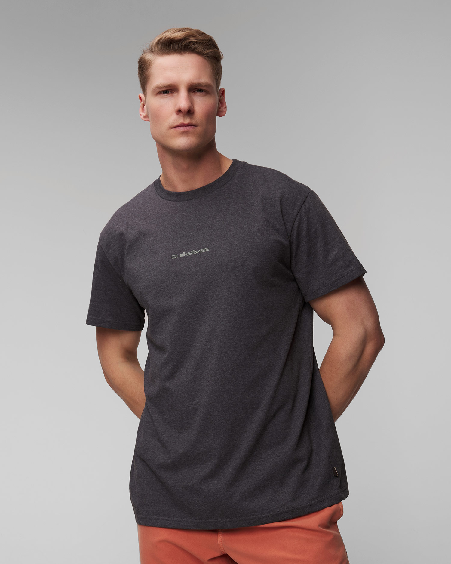 Pánske sivé tričko Quiksilver Peace Phase SS Tee