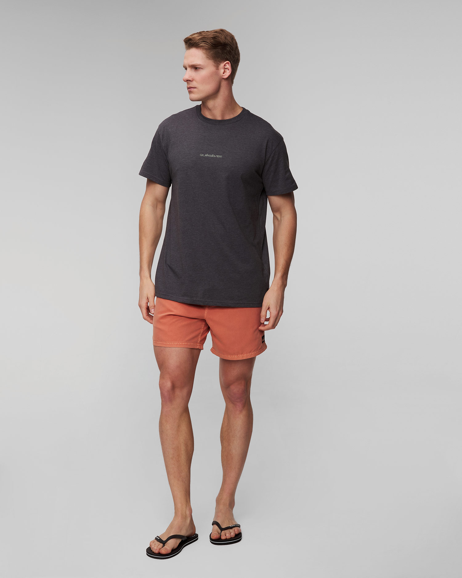 Pánske sivé tričko Quiksilver Peace Phase SS Tee