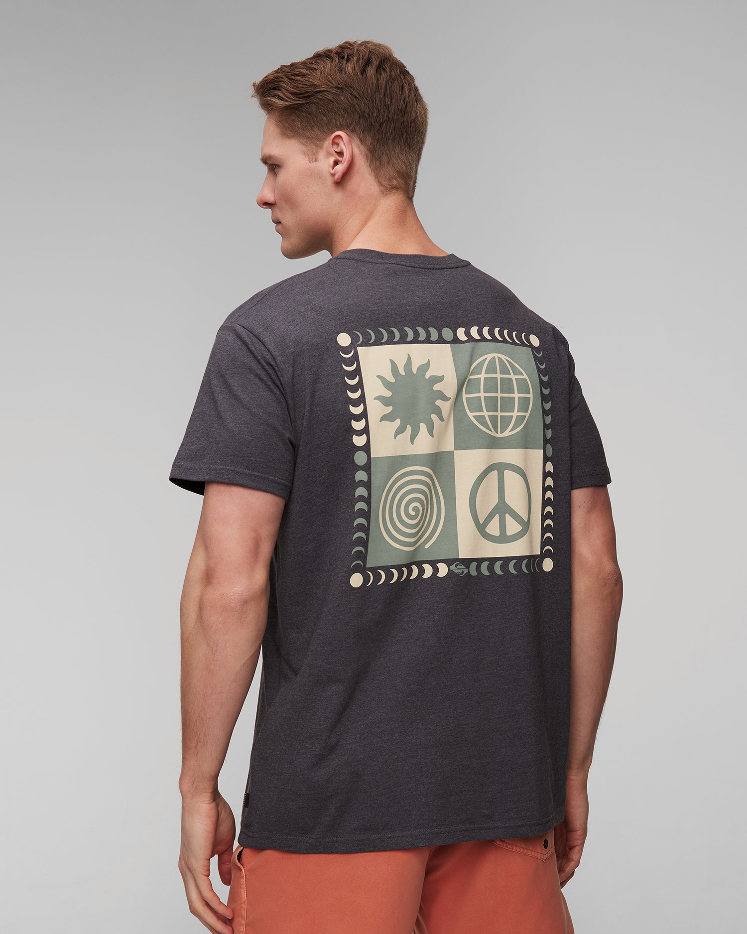 Pánske sivé tričko Quiksilver Peace Phase SS Tee