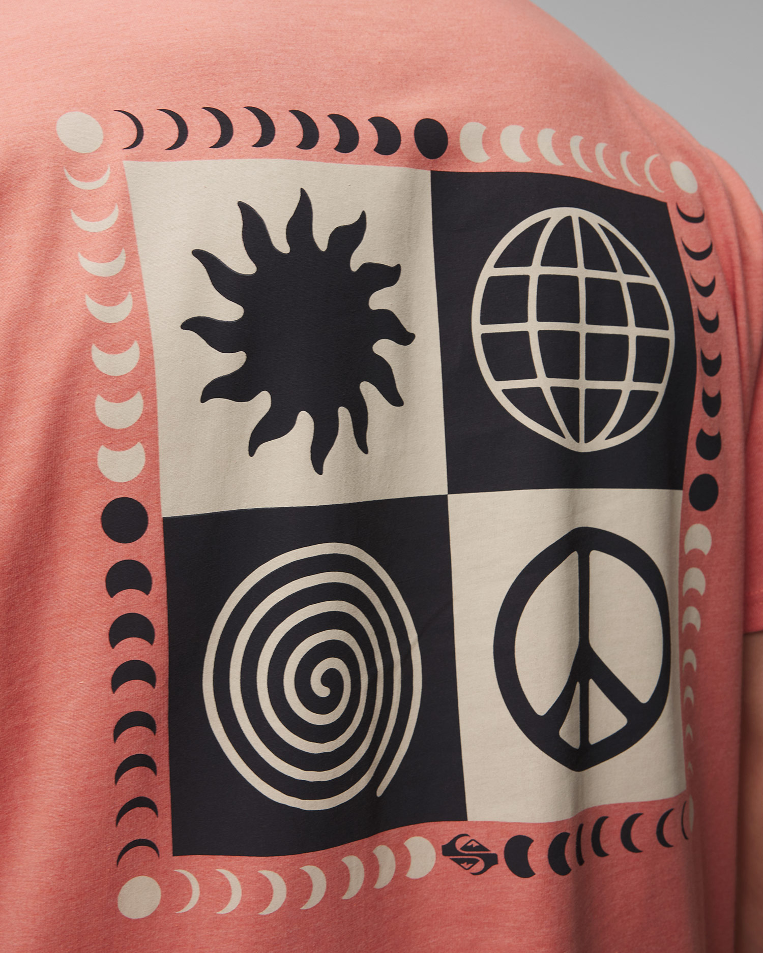 Pánske oranžové tričko Quiksilver Peace Phase SS Tee