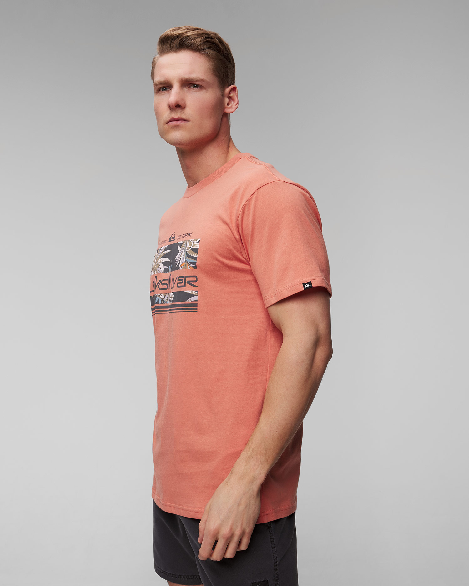 Pánske oranžové tričko Quiksilver Tropical Rainbow SS