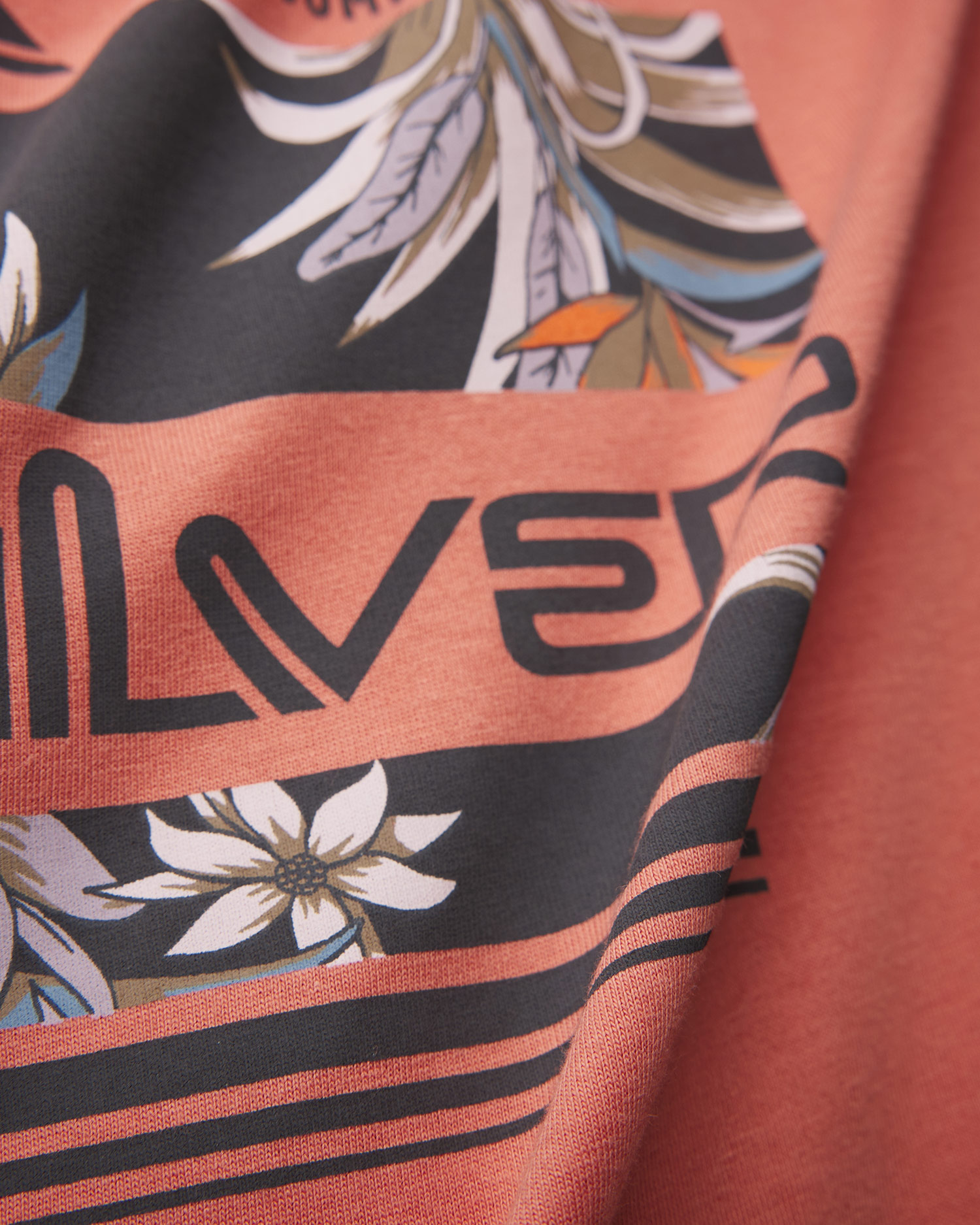 Pánske oranžové tričko Quiksilver Tropical Rainbow SS
