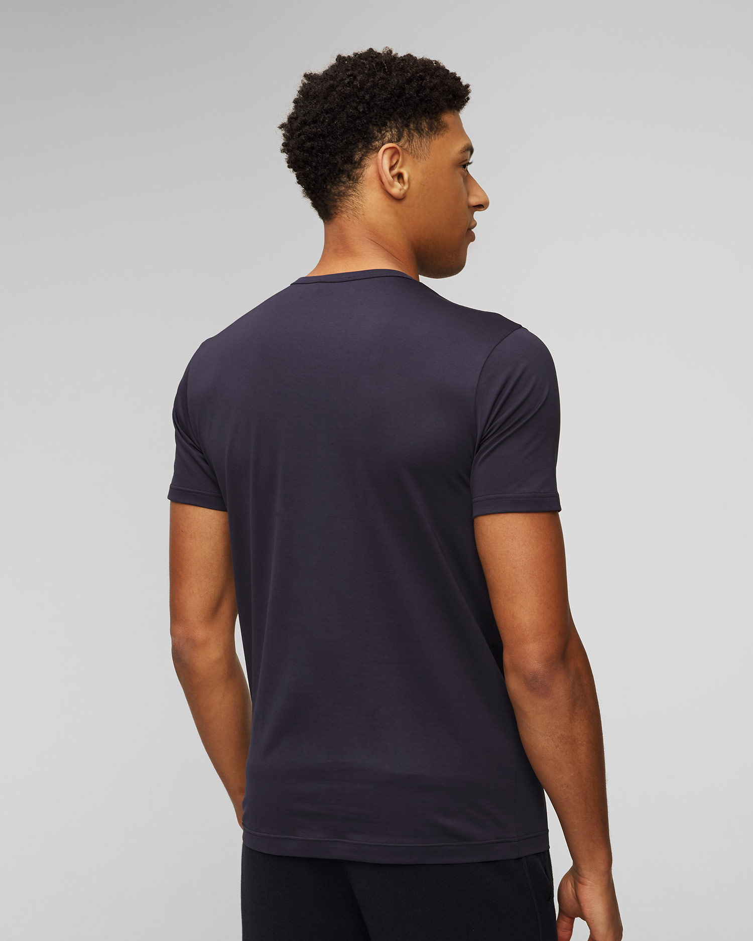 T-shirt bleu marine pour hommes Sunspel 