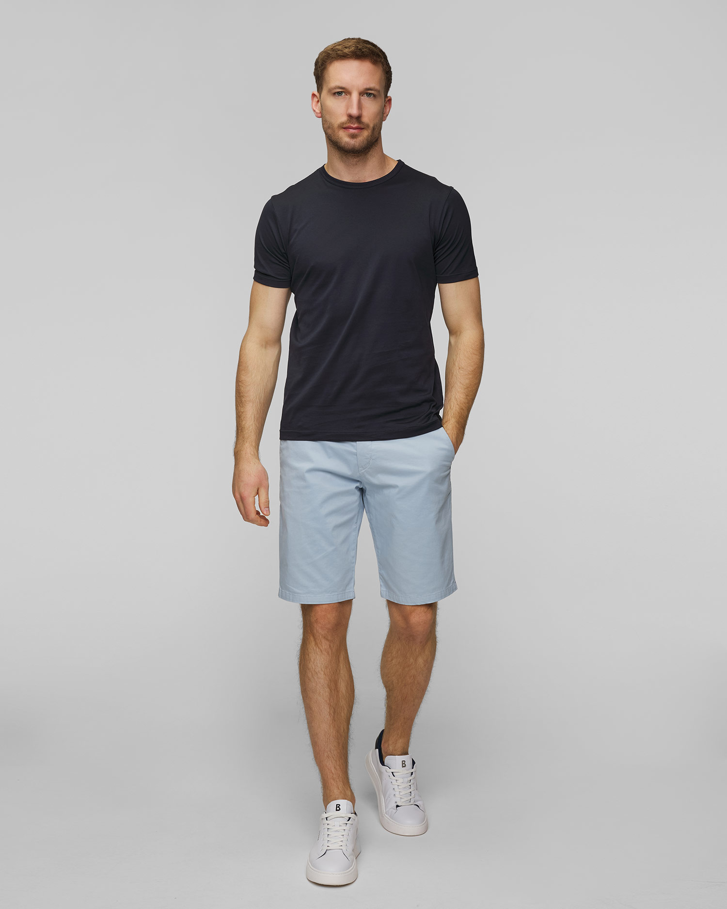 Granatowy T-shirt męski Sunspel