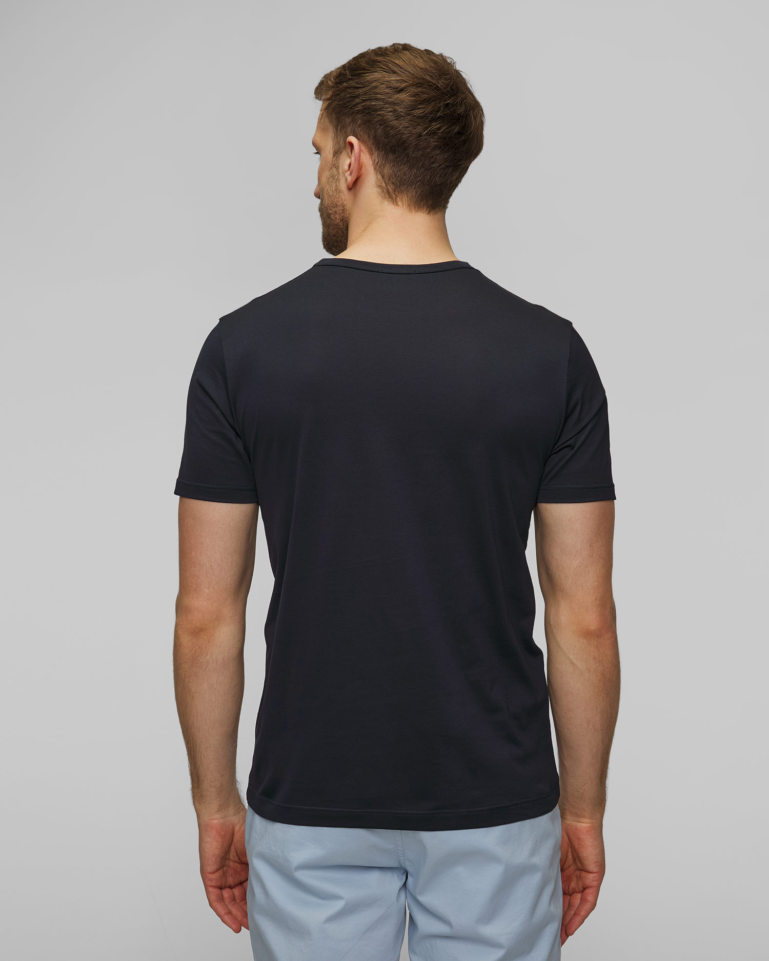 Men's navy blue T-shirt Sunspel