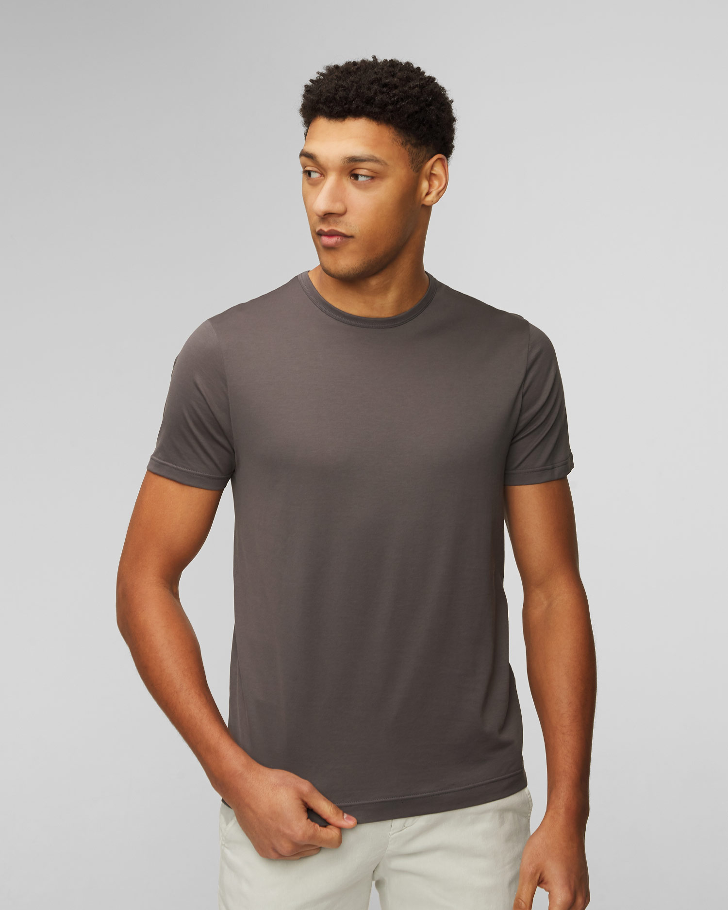 T-shirt marron pour hommes Sunspel 