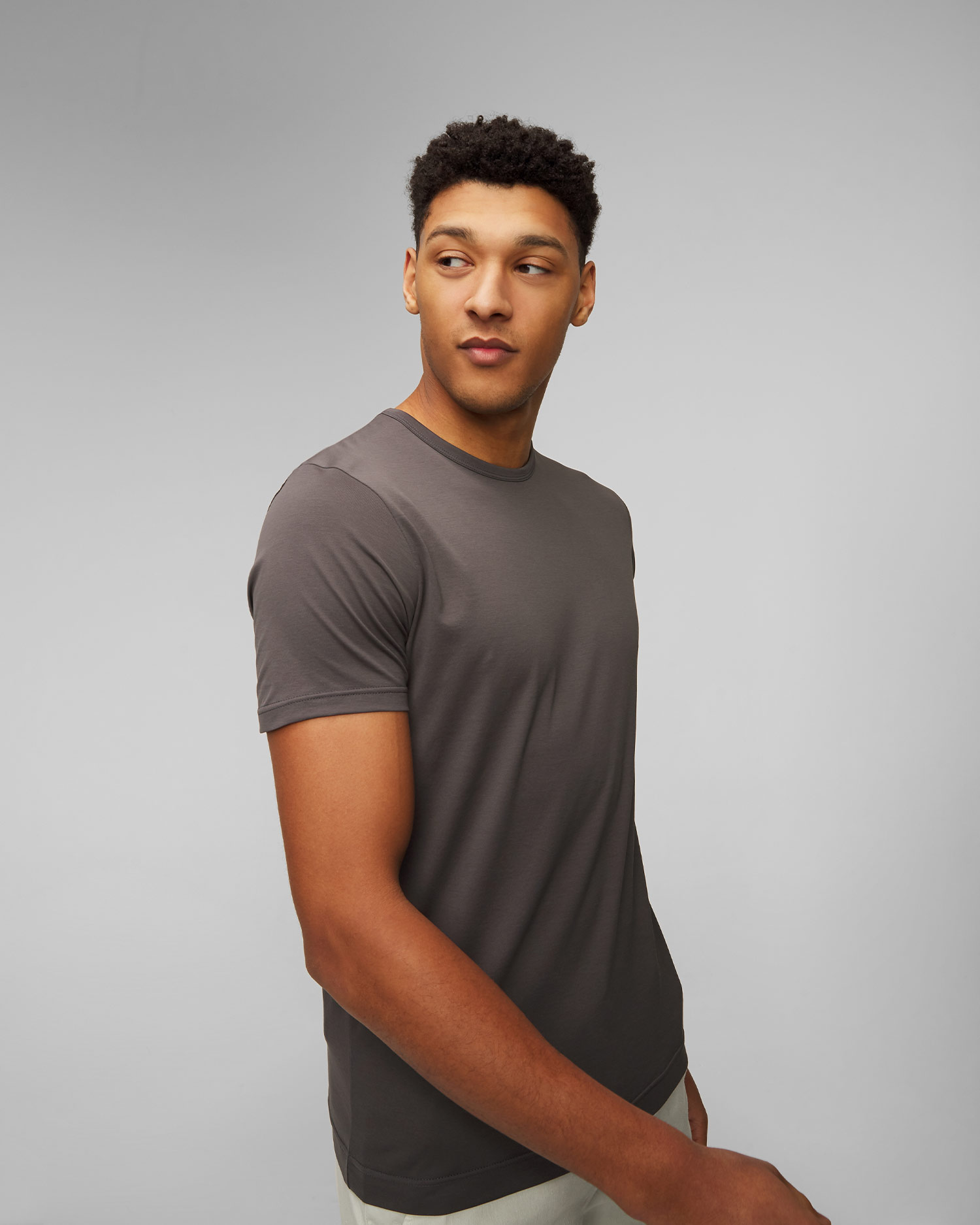 T-shirt marron pour hommes Sunspel 