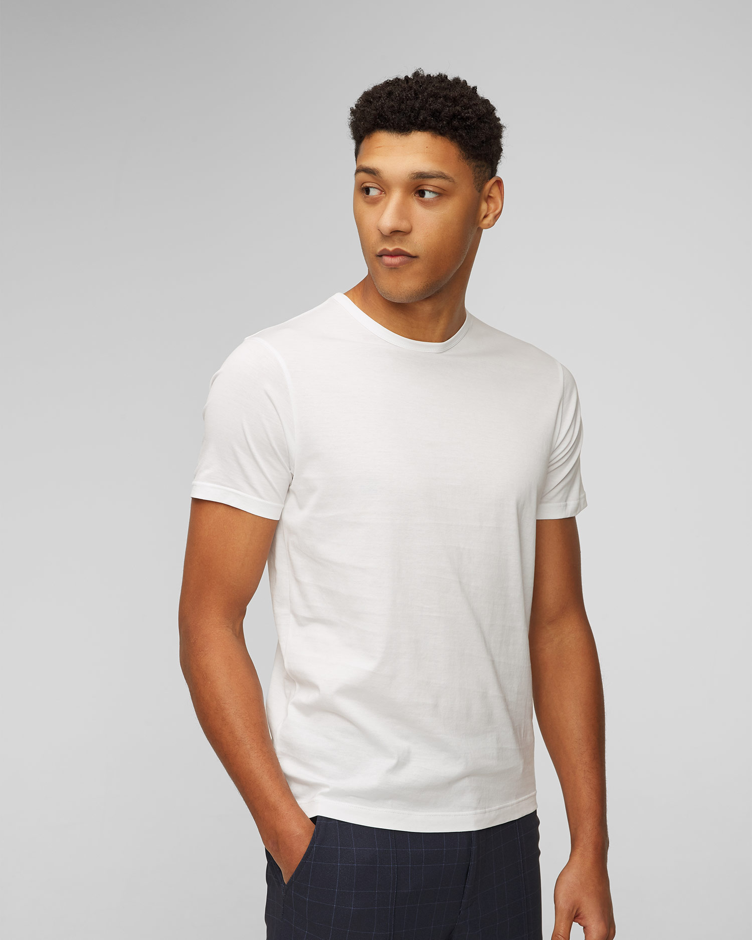 T-shirt blanc pour hommes Sunspel