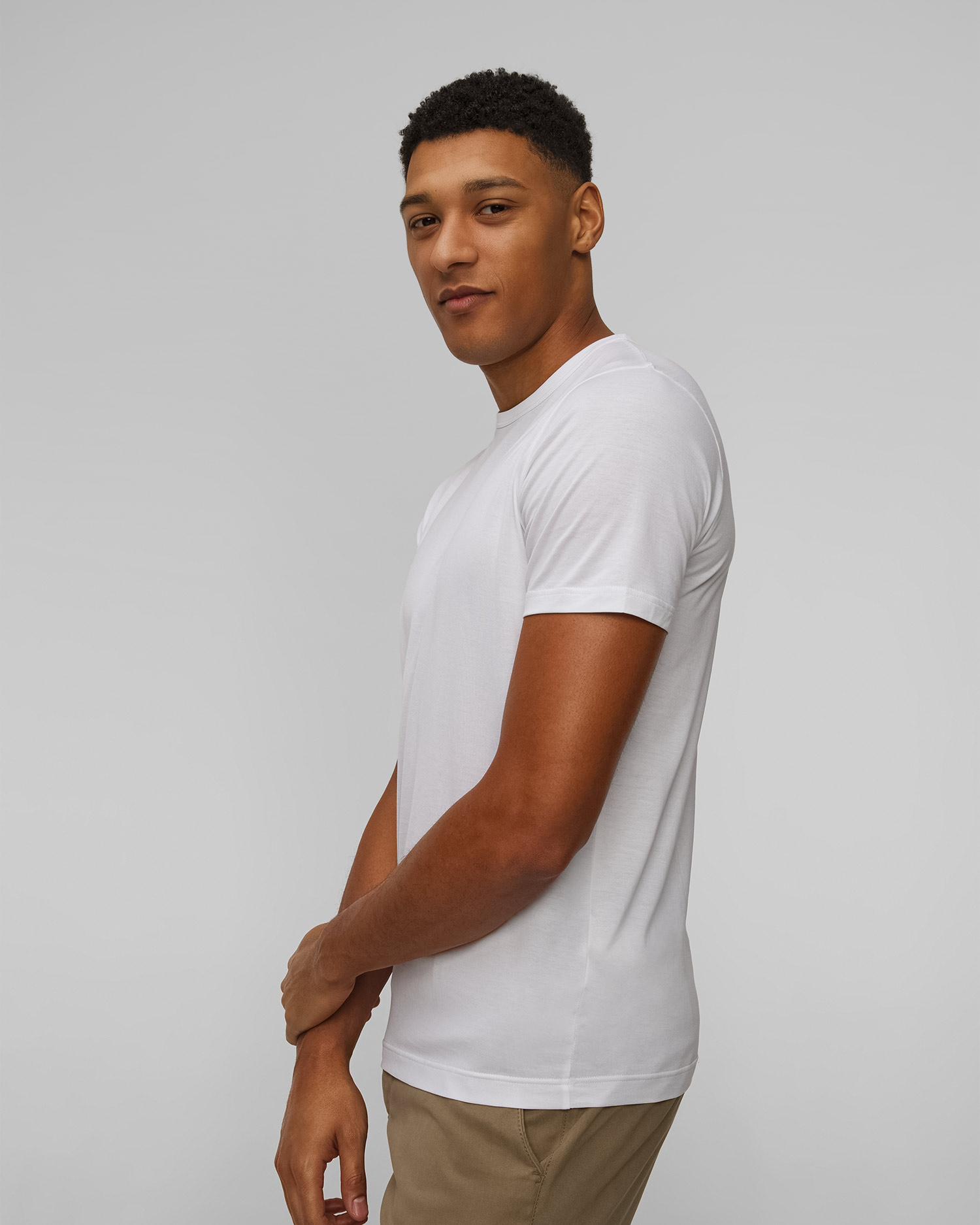 T-shirt blanc pour hommes Sunspel