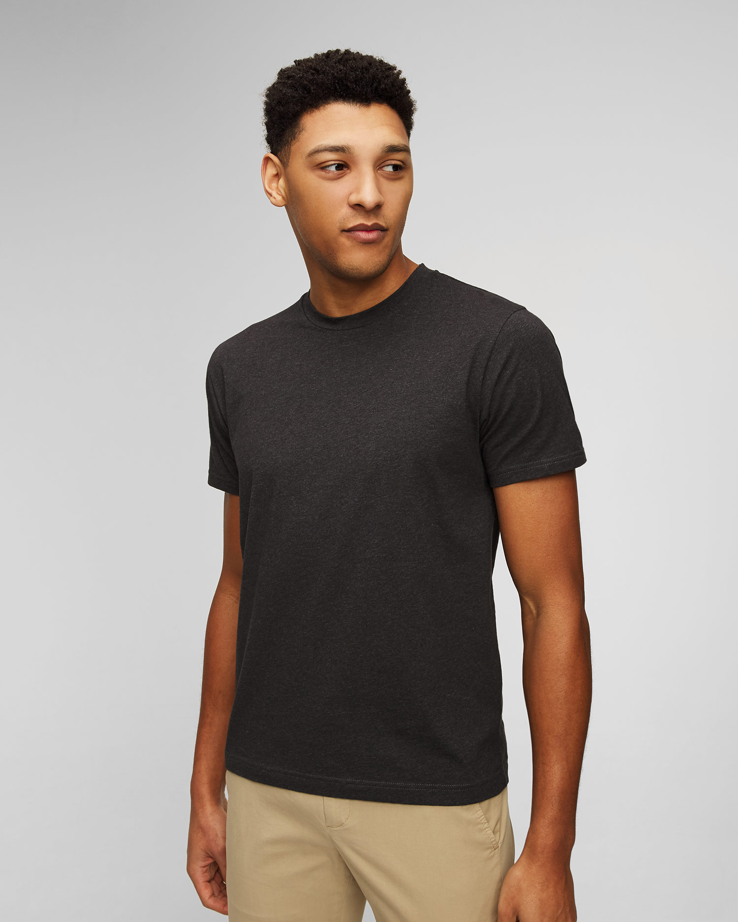 T-shirt gris foncé pour hommes Sunspel