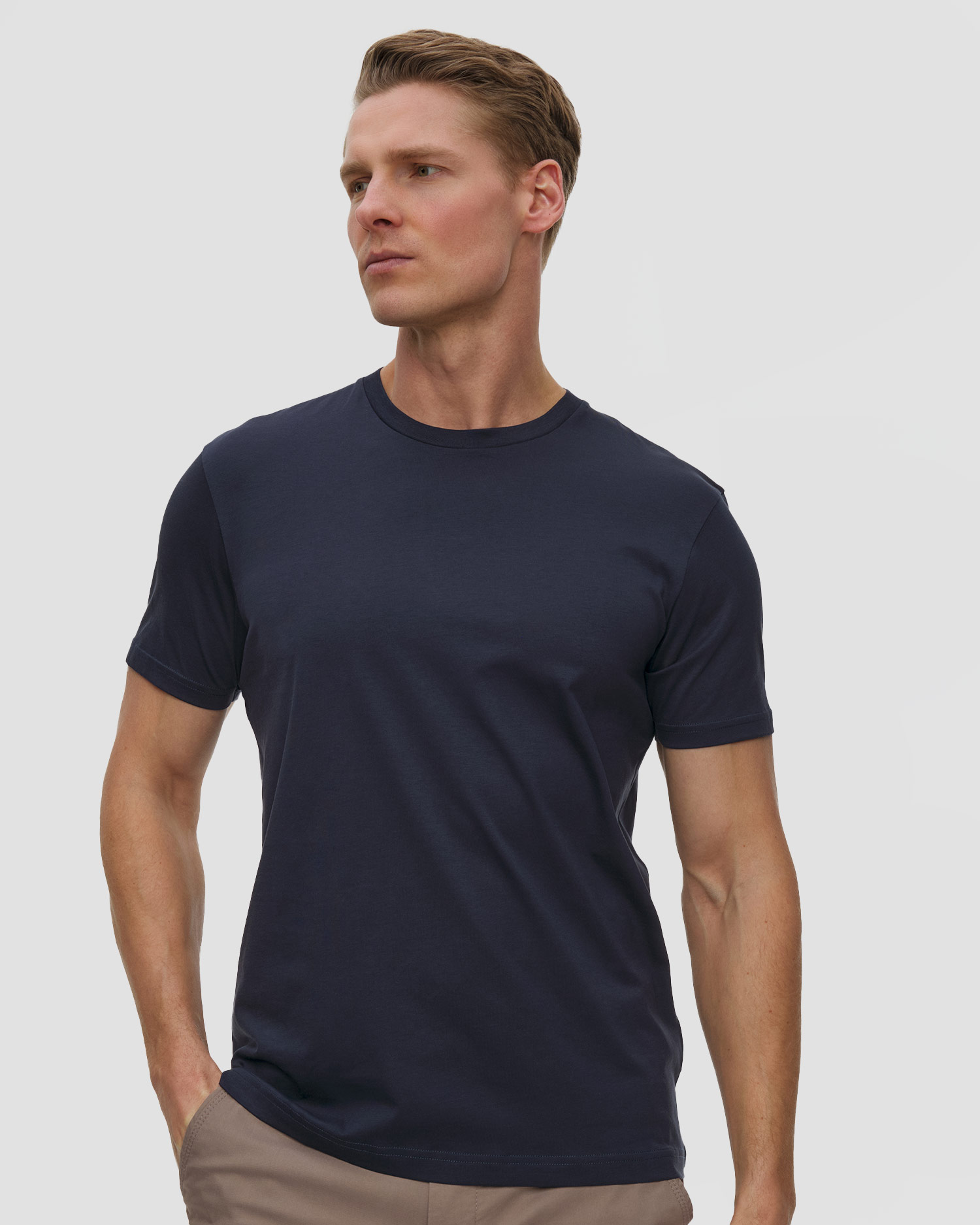 T-shirt pour hommes Sunspel, Couleur: Granatowy