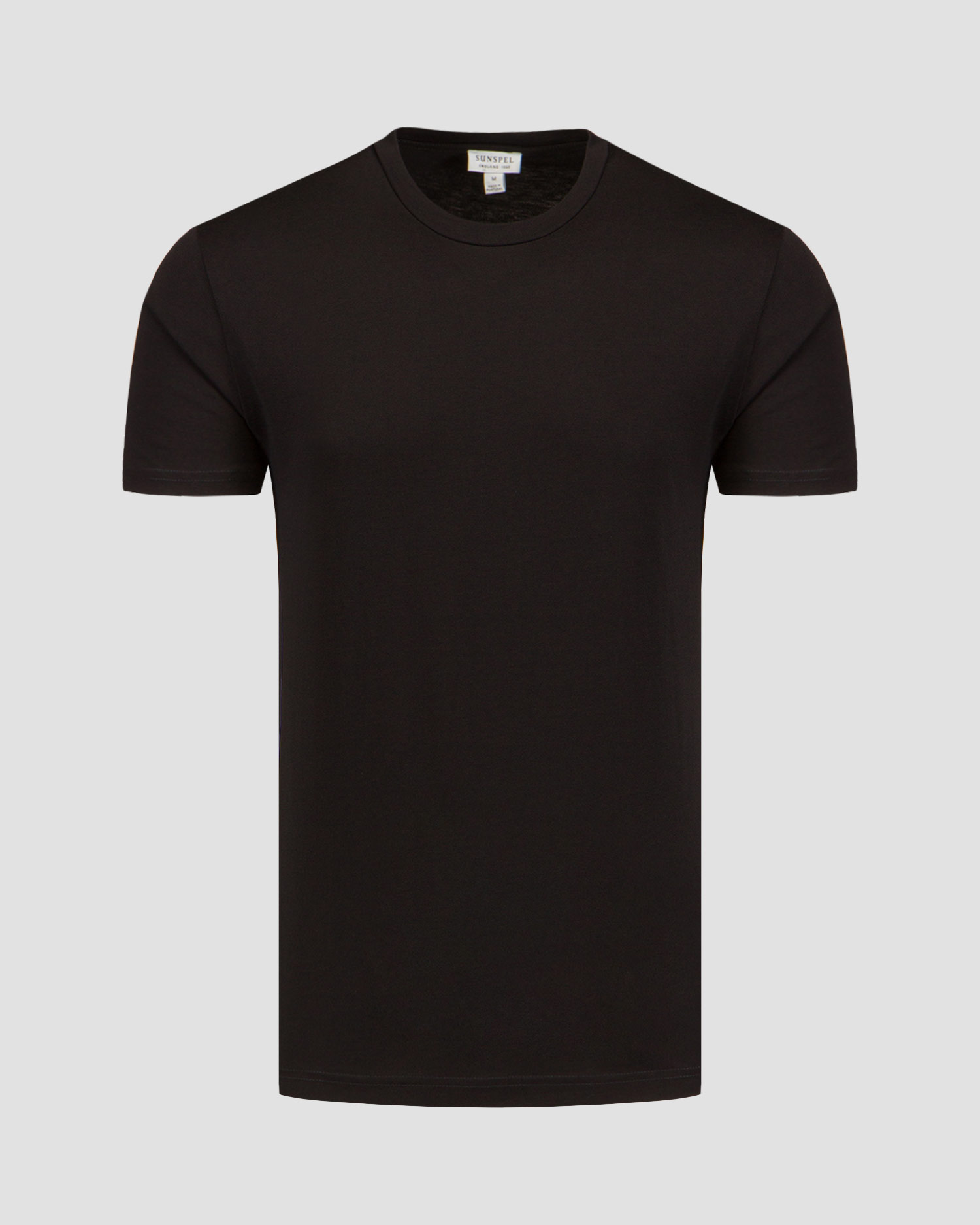 T-shirt noir pour hommes Sunspel 