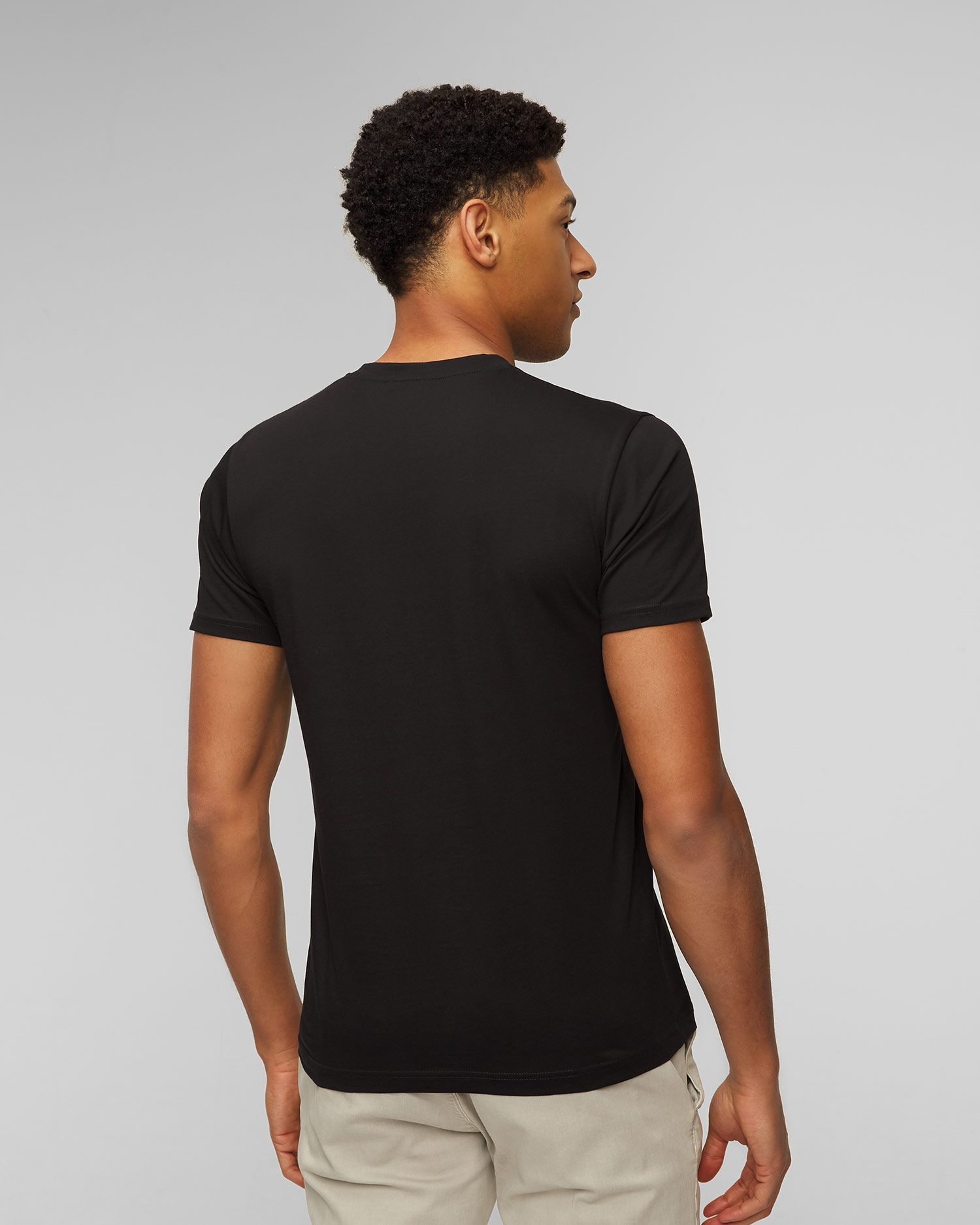 T-shirt noir pour hommes Sunspel 