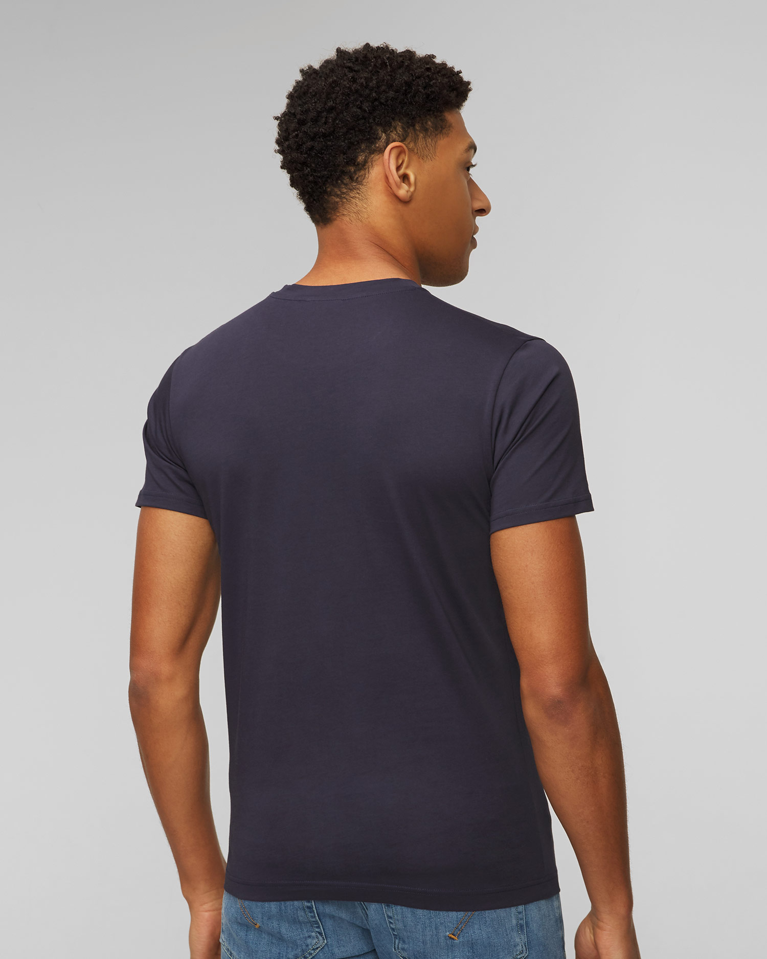 T-shirt bleu marine pour hommes Sunspel 