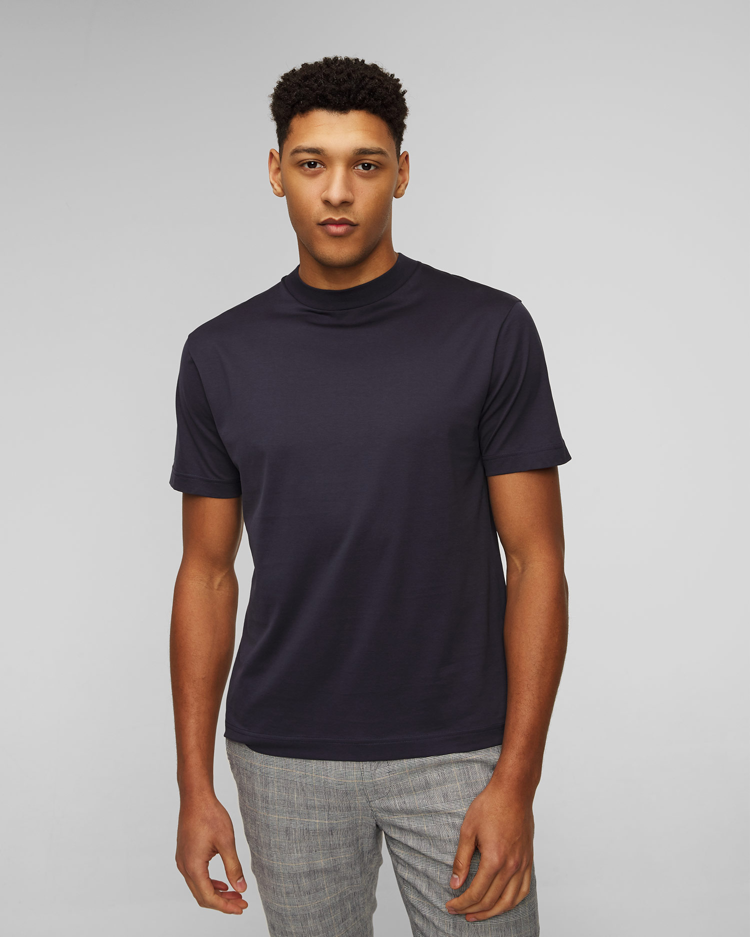 T-shirt bleu marine pour hommes Sunspel 