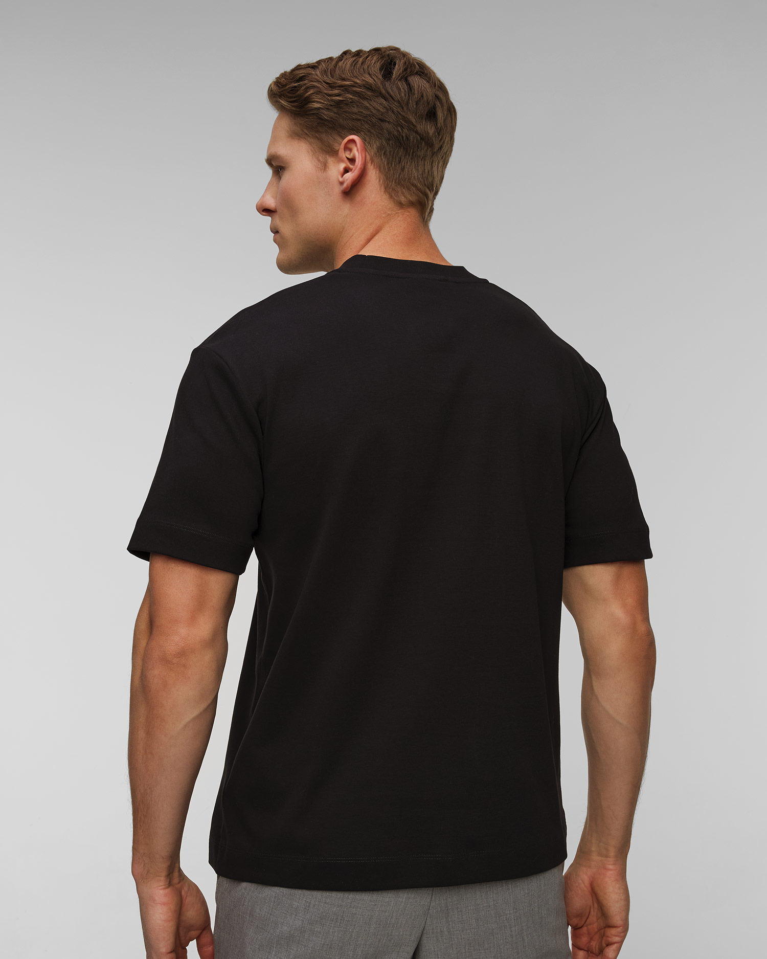 Men's black T-shirt Sunspel