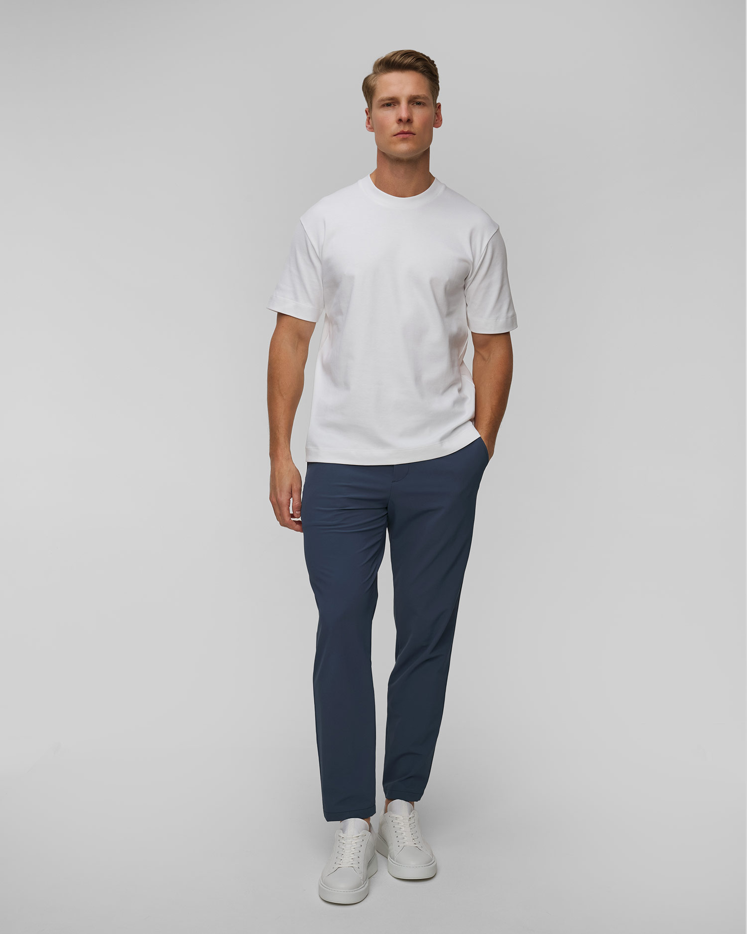 Men's white T-shirt Sunspel