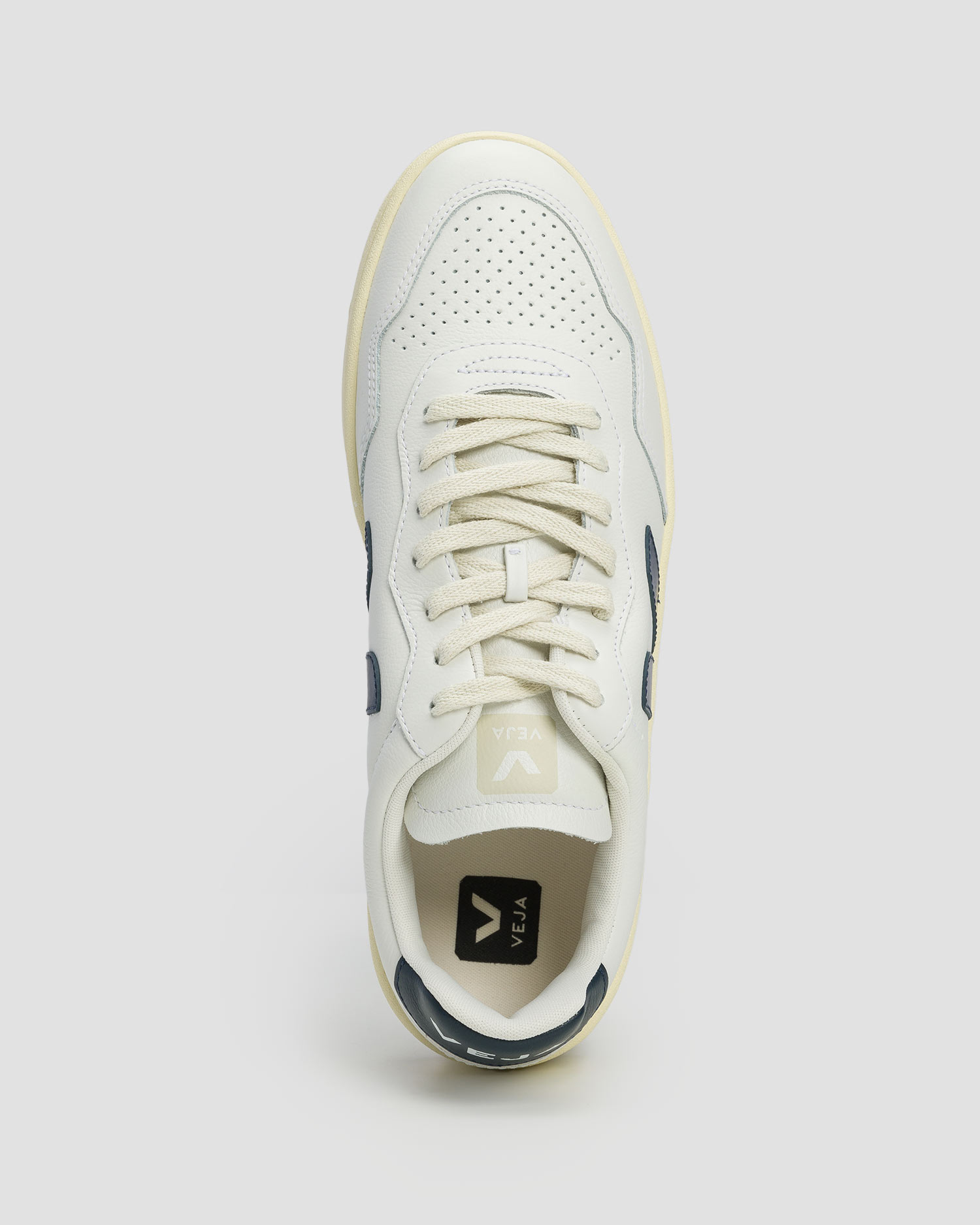Chaussures en cuir blanches pour hommes Veja V-90 