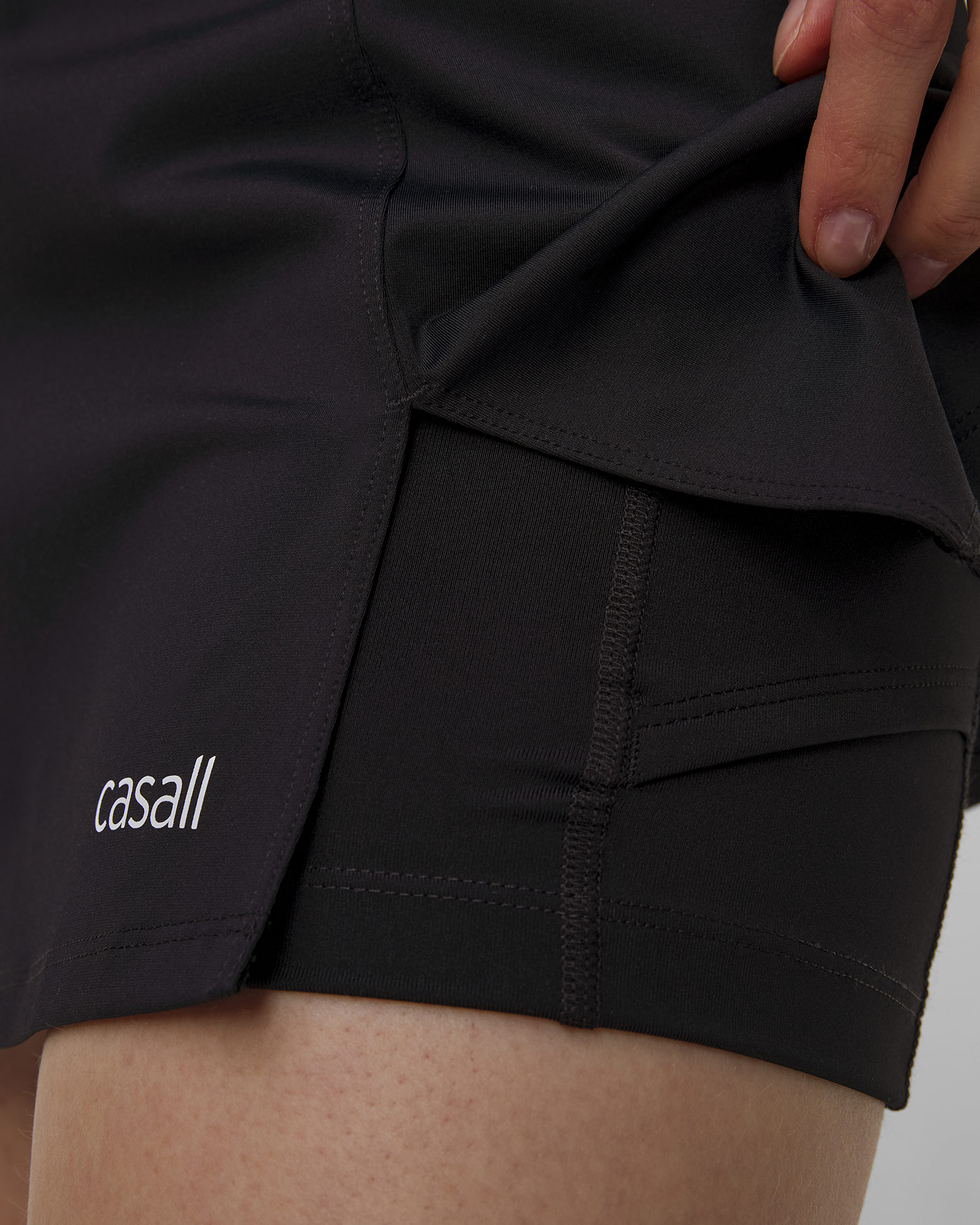 Spódniczka tenisowa damska Casall Court Slit Skirt czarna