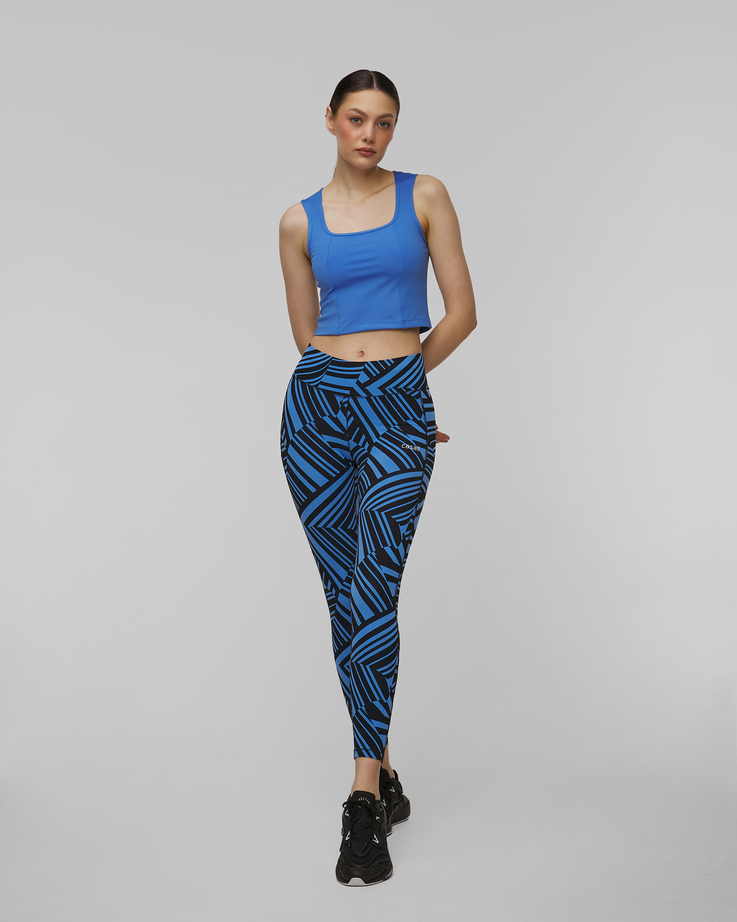 Dámský sportovní top Casall Edge Crop Top v Modré Barvě