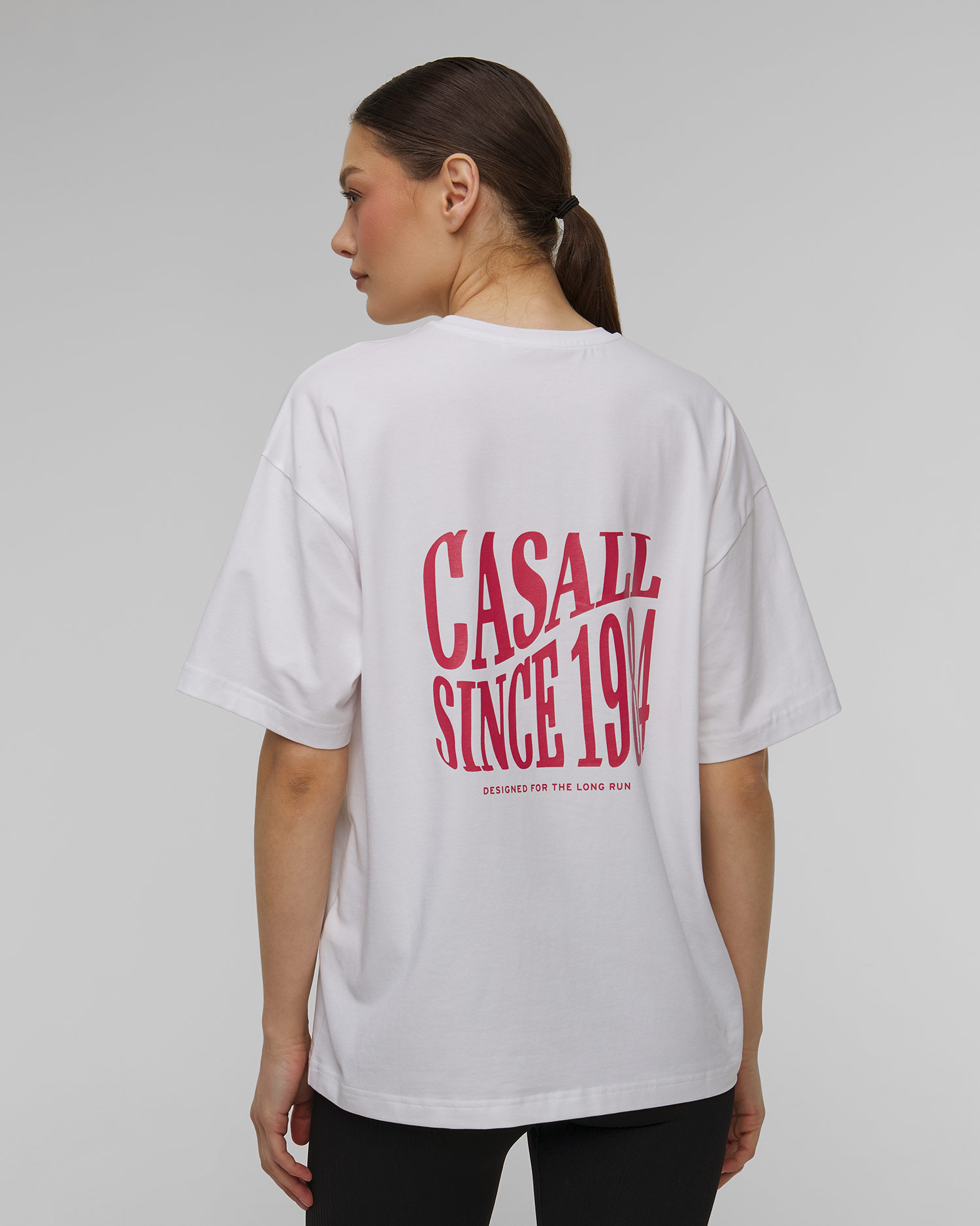 Top blanc pour femmes Casall Oversized Cotton Blend Tee
