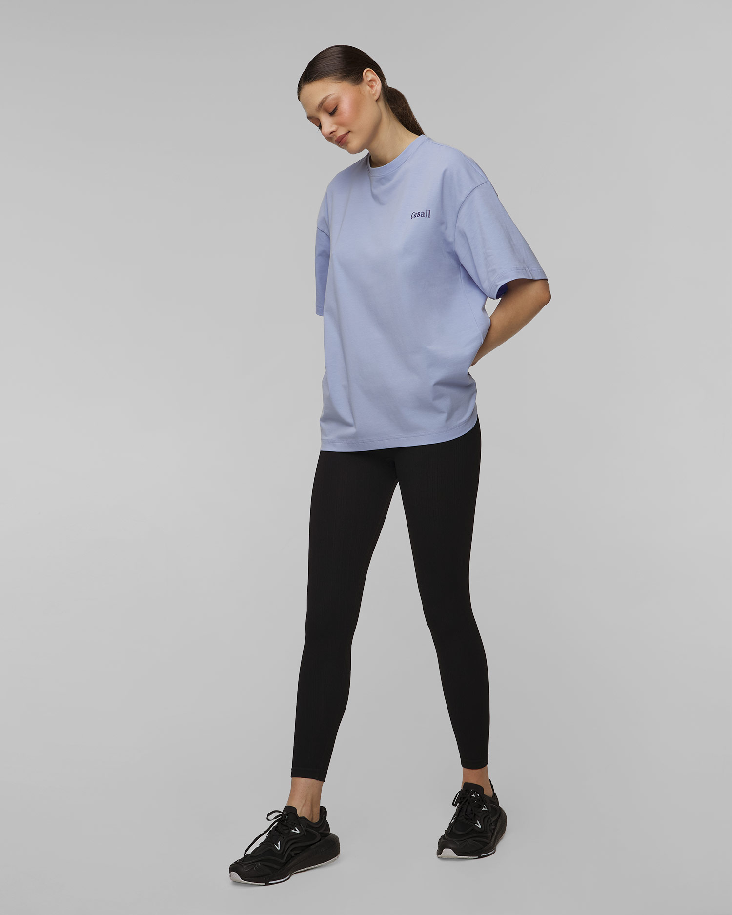 Top violet pour femmes Casall Oversized Cotton Blend Tee